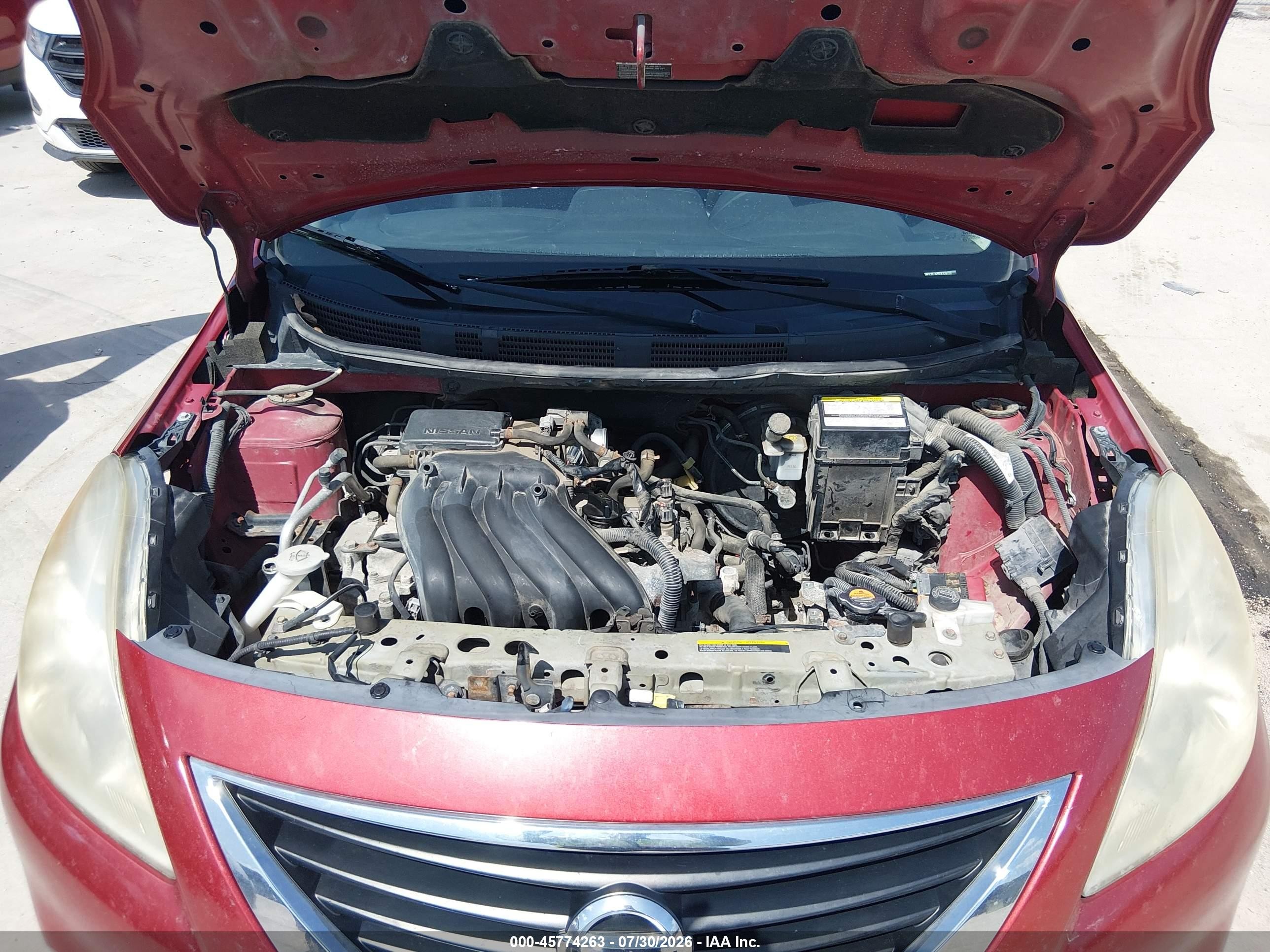 2013 Nissan Versa 1.6 Sv Maroon vin: 3N1CN7AP4DL826333
