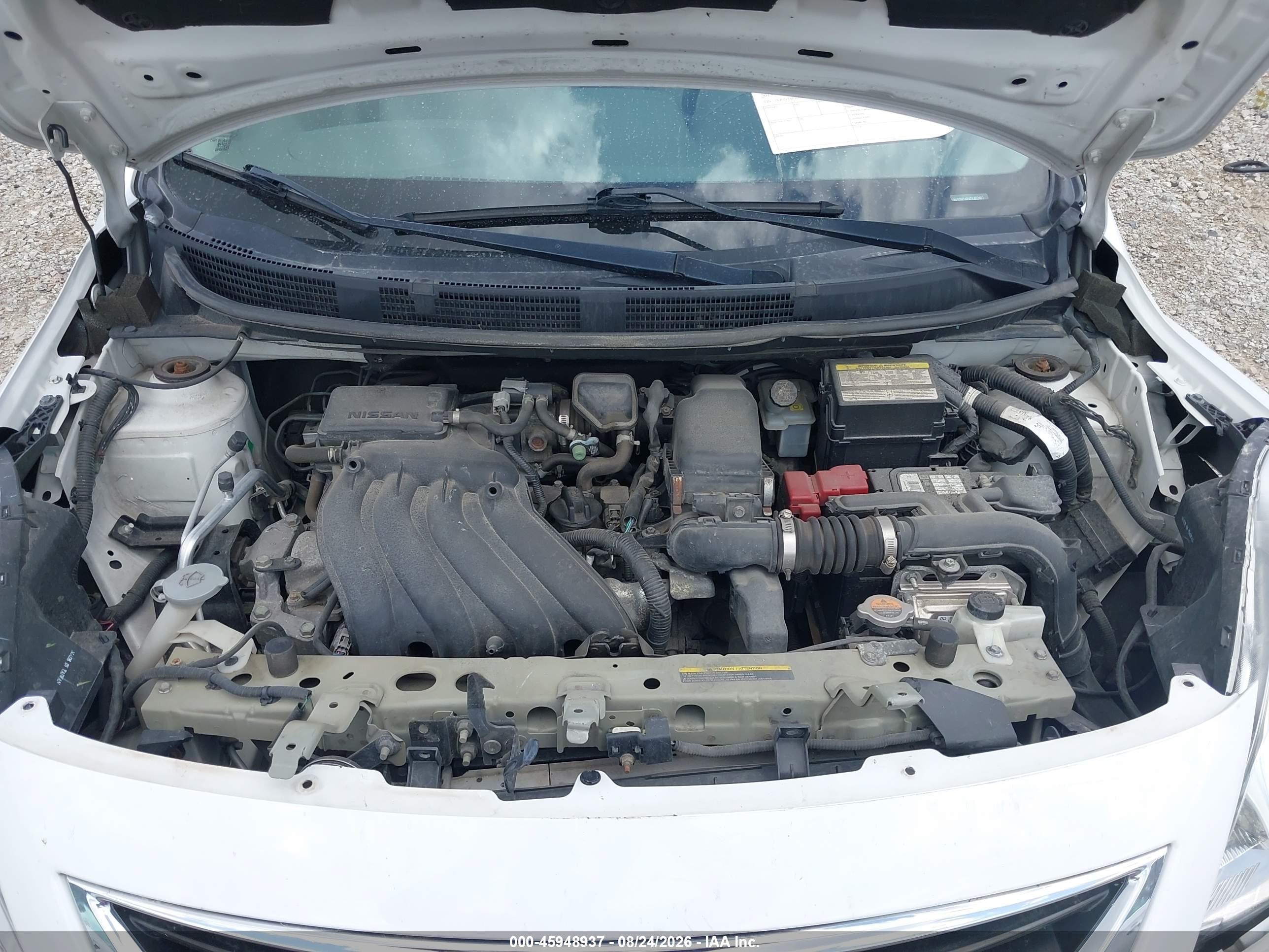 2013 Nissan Versa 1.6 Sv White vin: 3N1CN7AP4DL852401