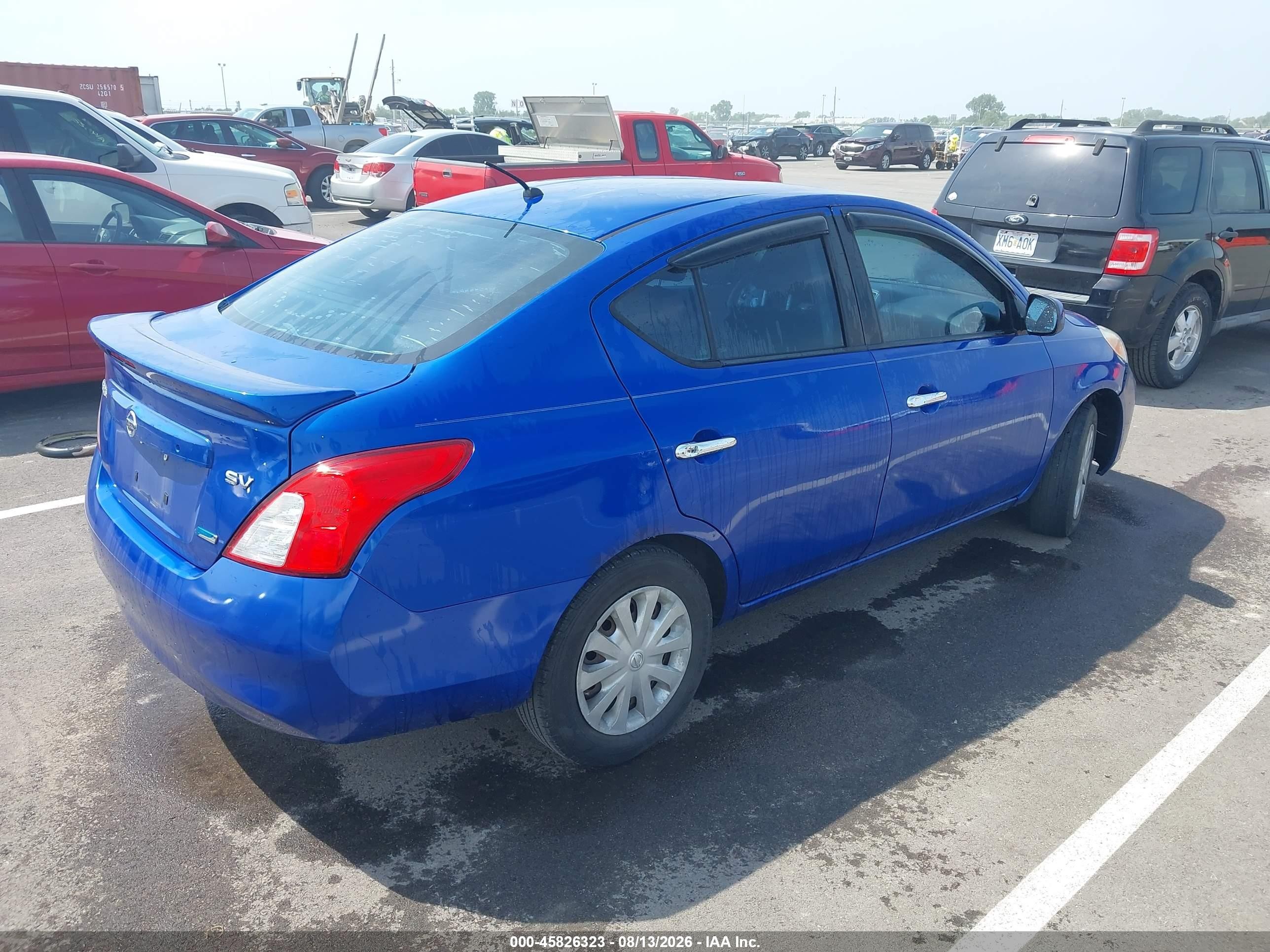 2013 Nissan Versa 1.6 Sv Blue vin: 3N1CN7AP4DL855525