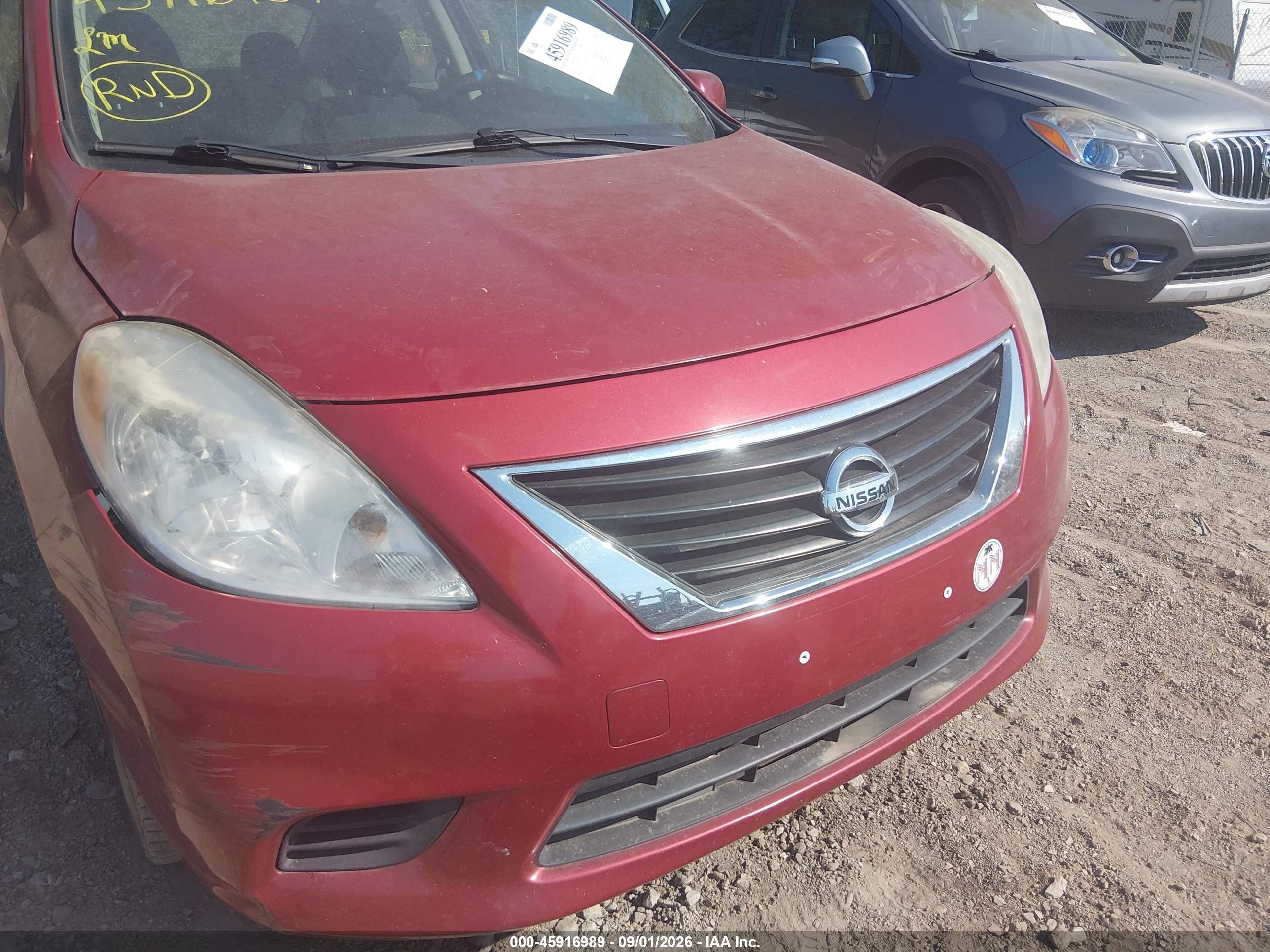 2013 Nissan Versa 1.6 Sv Red vin: 3N1CN7AP4DL857520