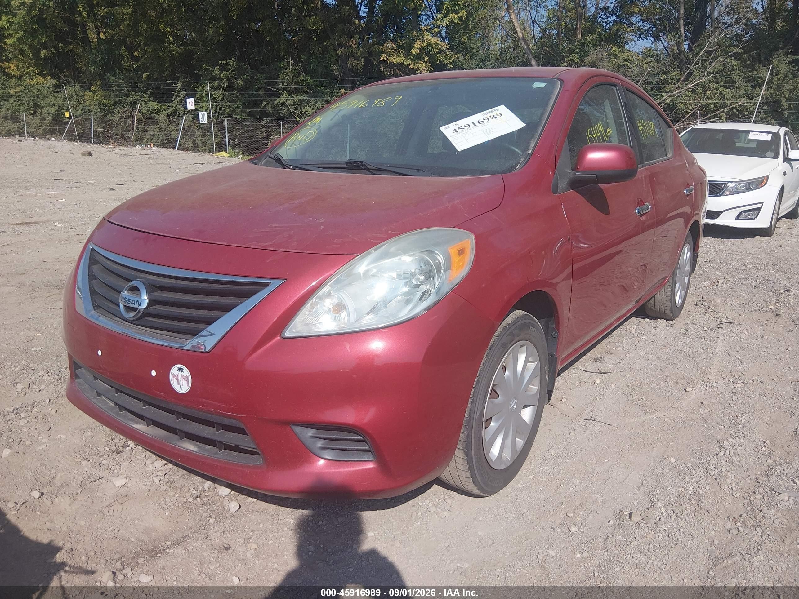 2013 Nissan Versa 1.6 Sv Red vin: 3N1CN7AP4DL857520