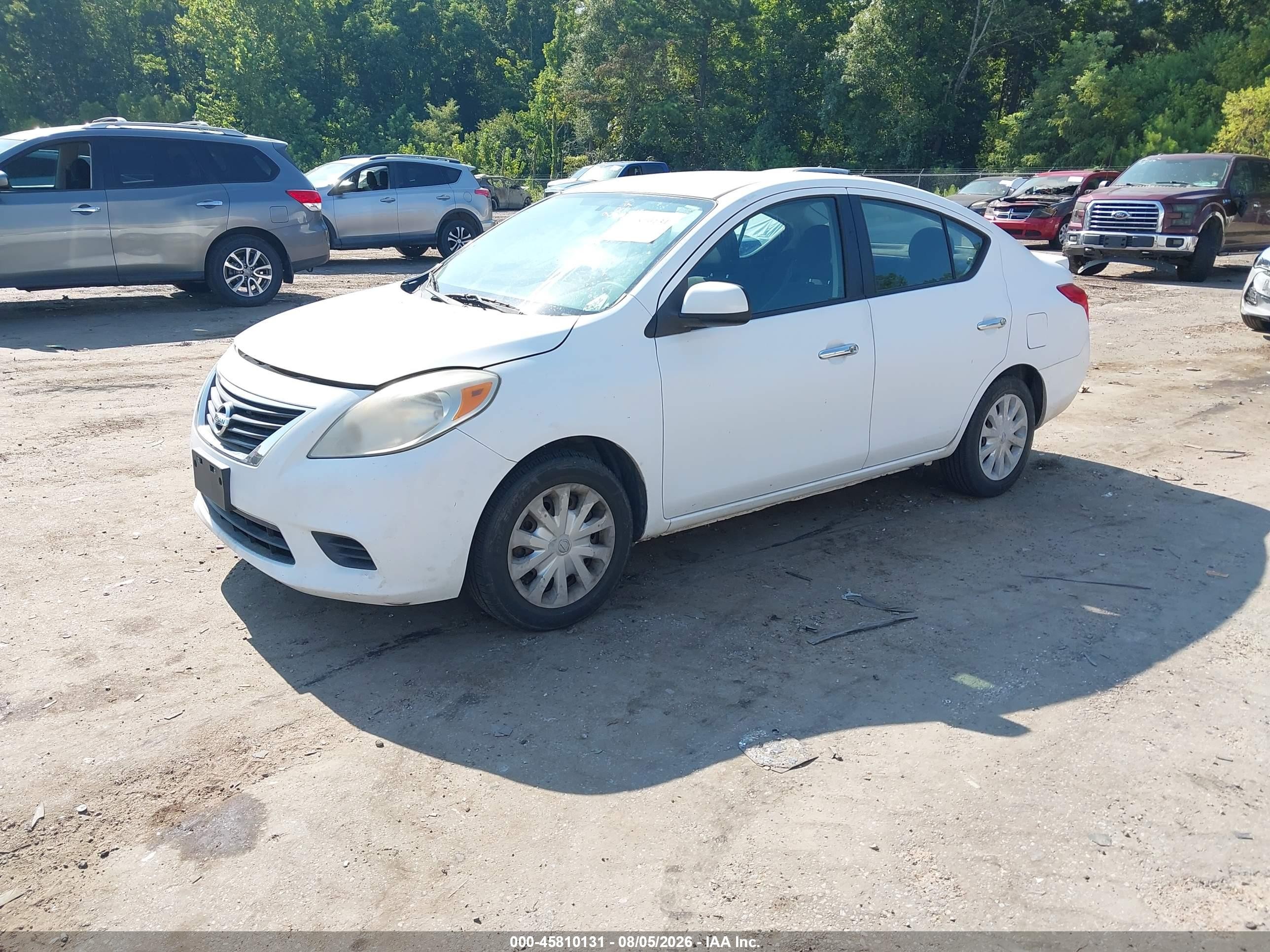 2013 Nissan Versa 1.6 Sv White vin: 3N1CN7AP4DL885365