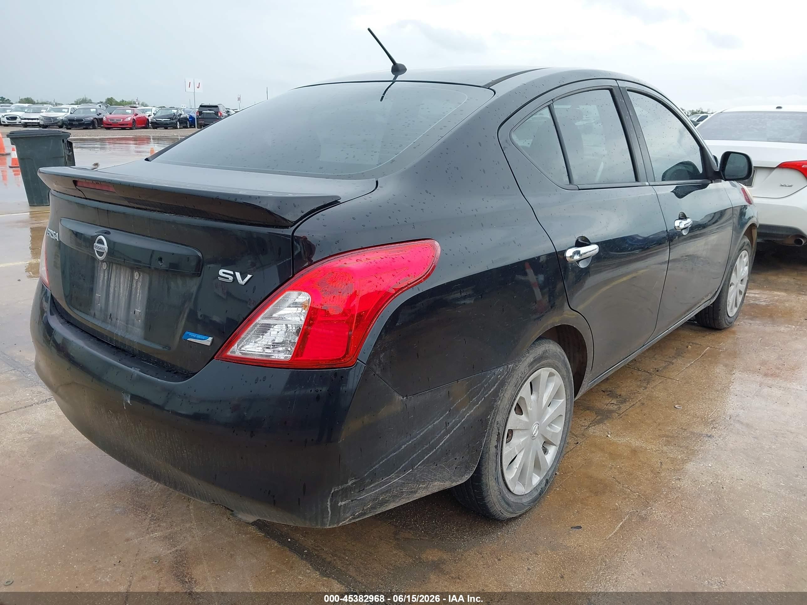 2014 Nissan Versa 1.6 Sv Black vin: 3N1CN7AP4EK452085