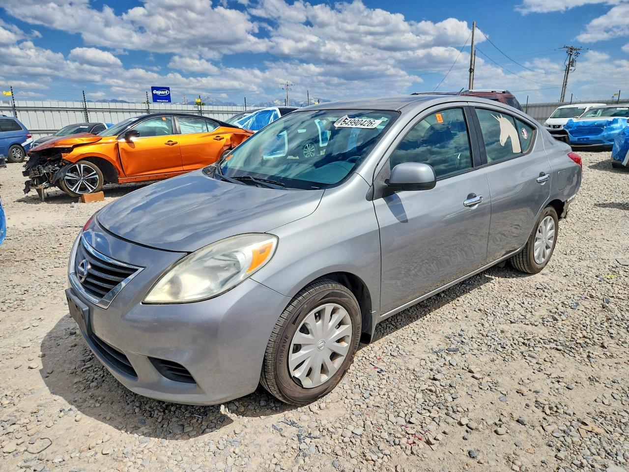 2014 Nissan Versa 1.6 Sv Gray vin: 3N1CN7AP4EK462373