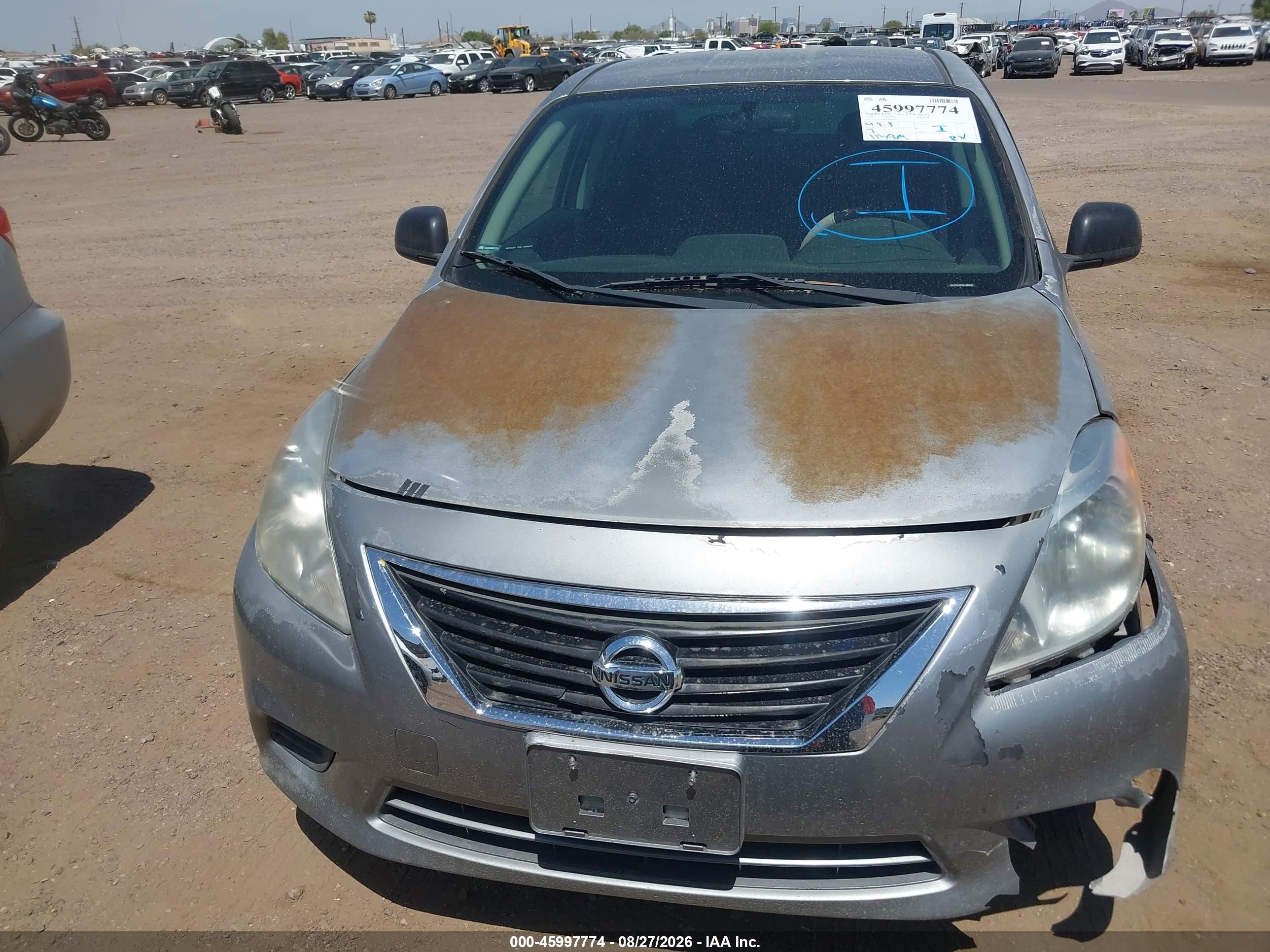 2014 Nissan Versa 1.6 S+ Gray vin: 3N1CN7AP4EL840282