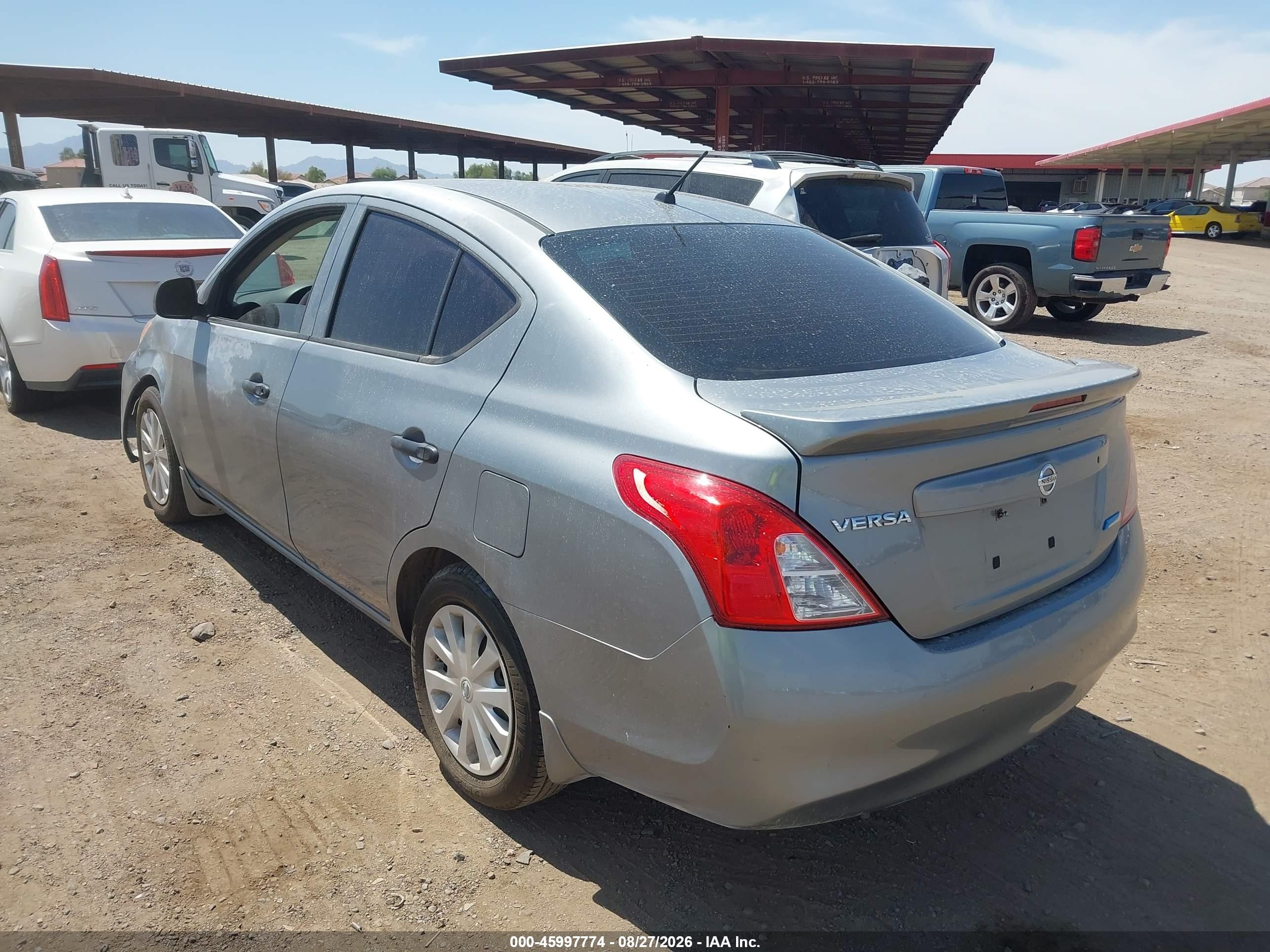 2014 Nissan Versa 1.6 S+ Gray vin: 3N1CN7AP4EL840282