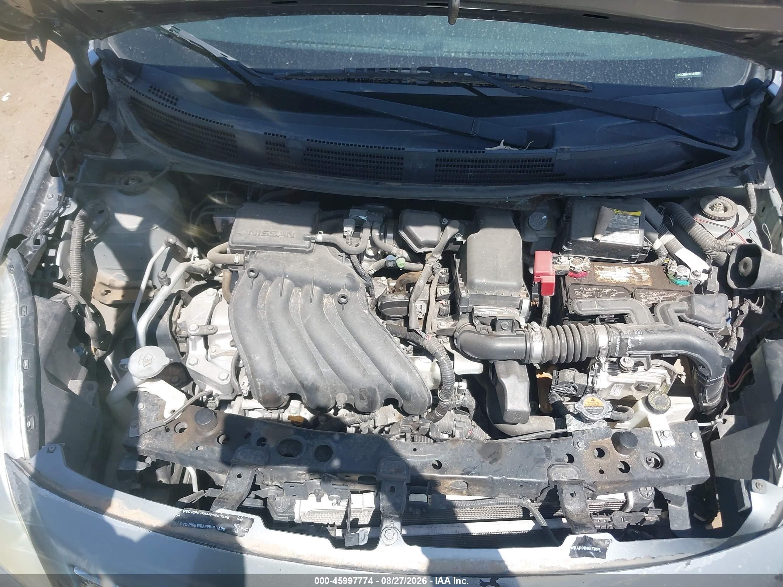 2014 Nissan Versa 1.6 S+ Gray vin: 3N1CN7AP4EL840282