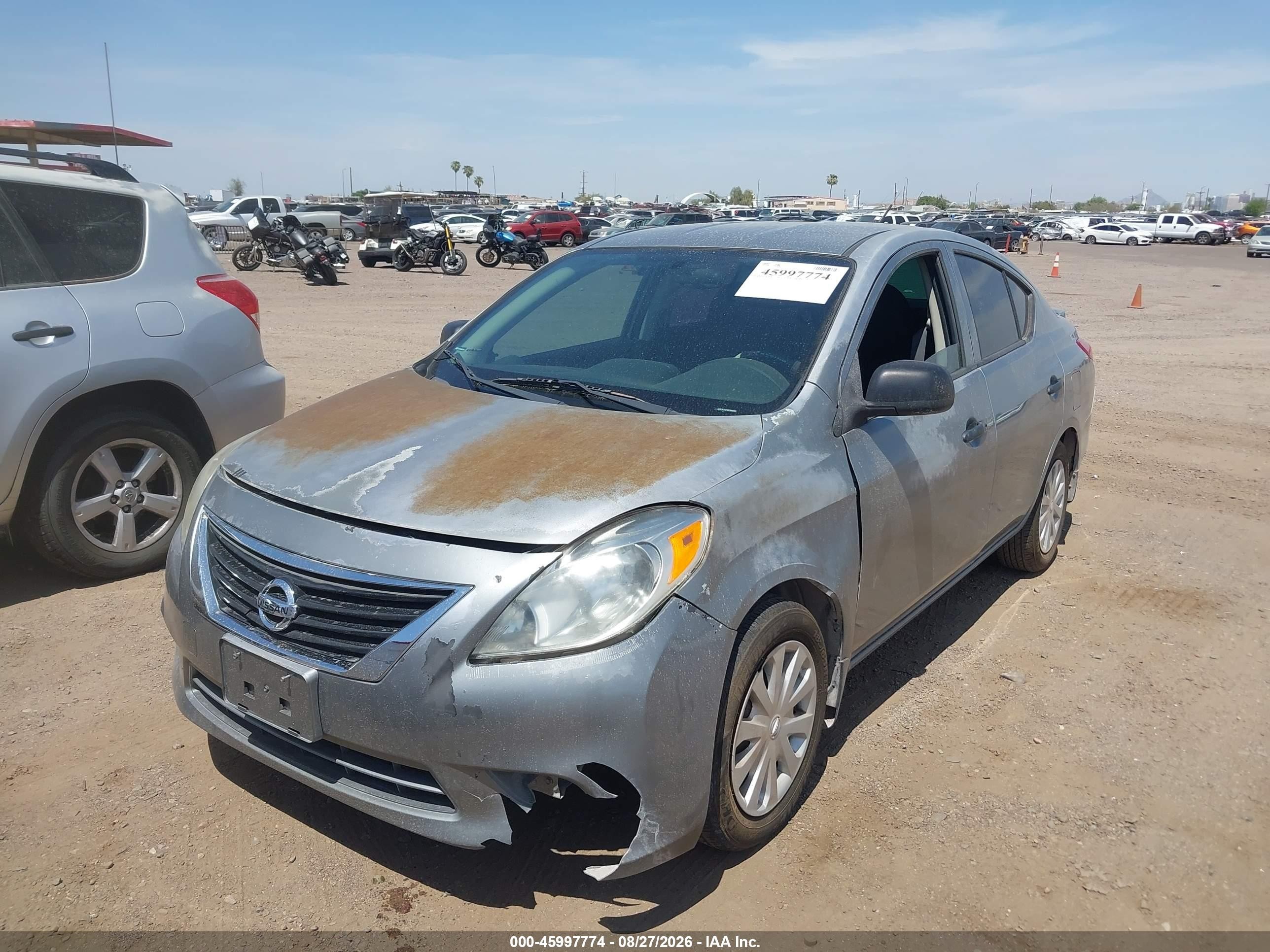 2014 Nissan Versa 1.6 S+ Gray vin: 3N1CN7AP4EL840282