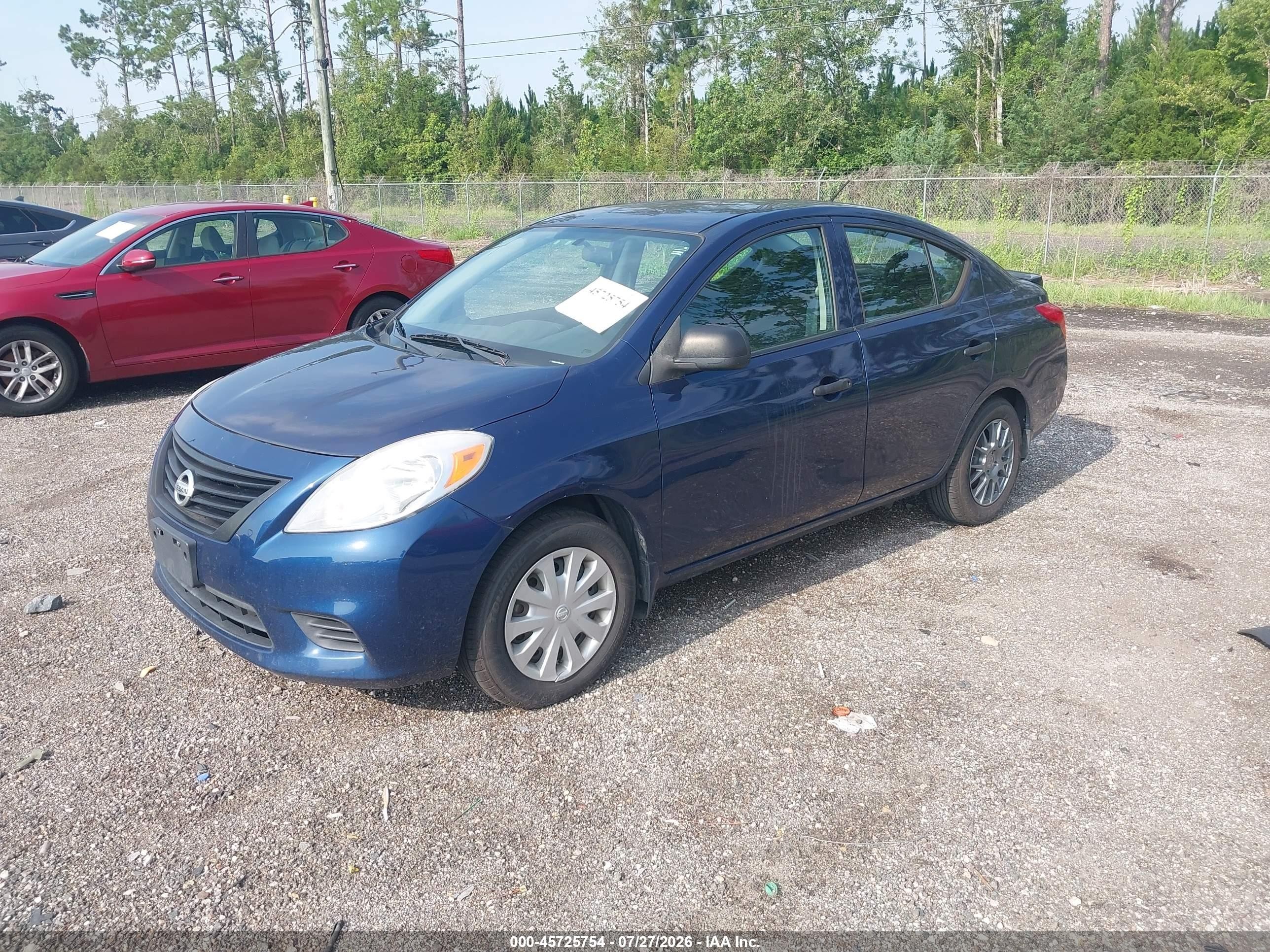 2014 Nissan Versa 1.6 S+ Blue vin: 3N1CN7AP4EL841545