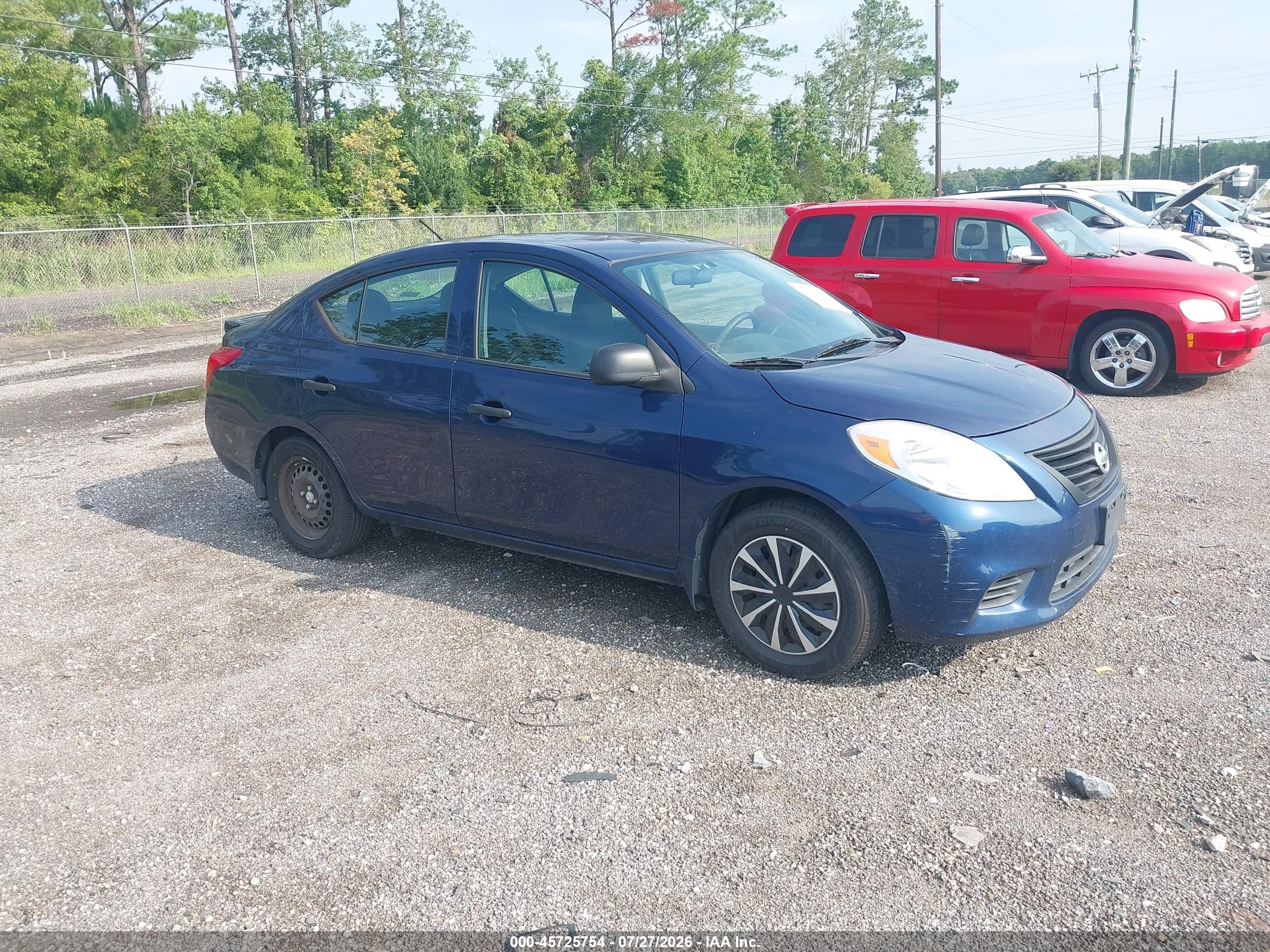 2014 Nissan Versa 1.6 S+ Blue vin: 3N1CN7AP4EL841545