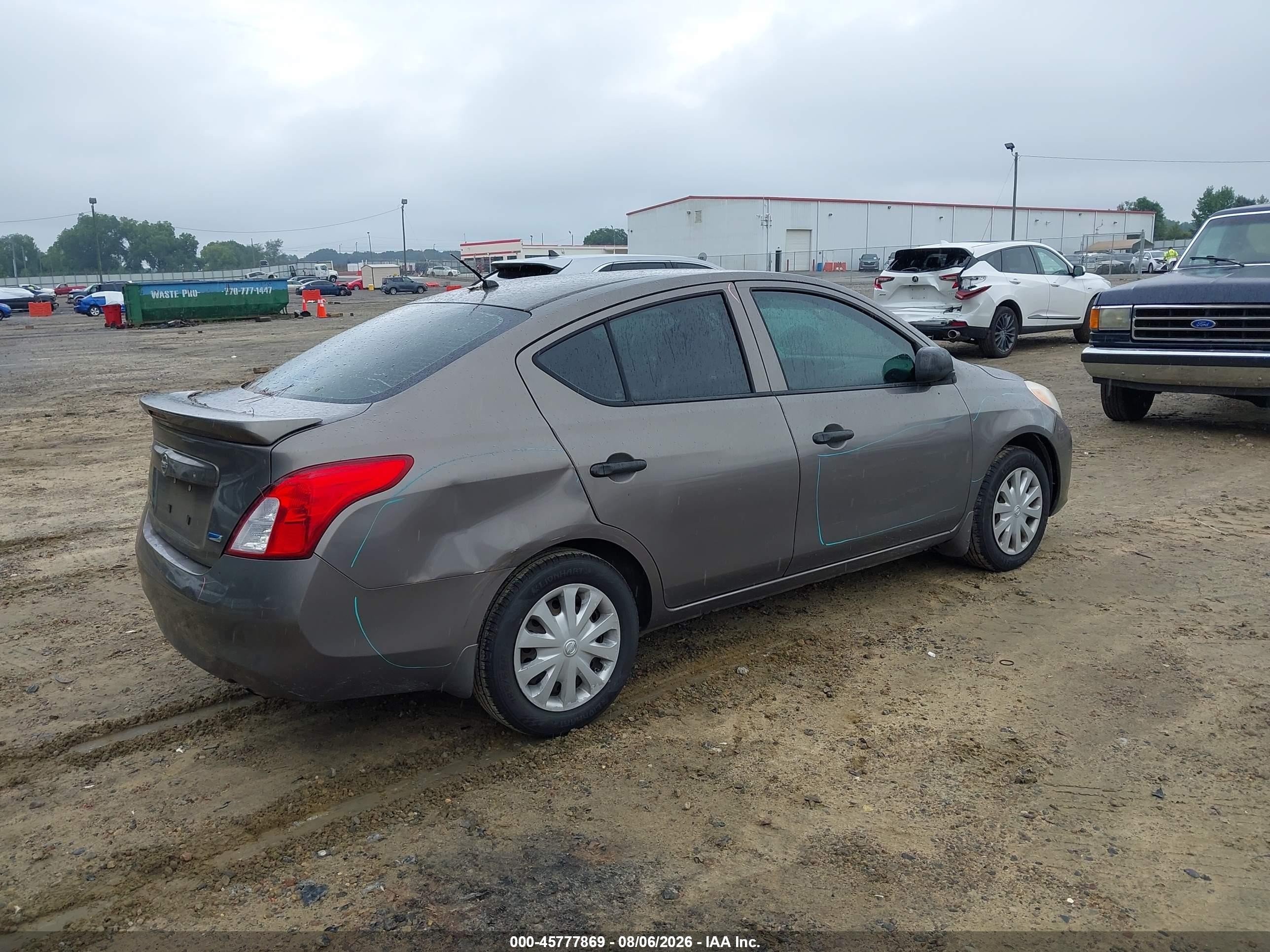 2014 Nissan Versa 1.6 S+ Gray vin: 3N1CN7AP4EL845109