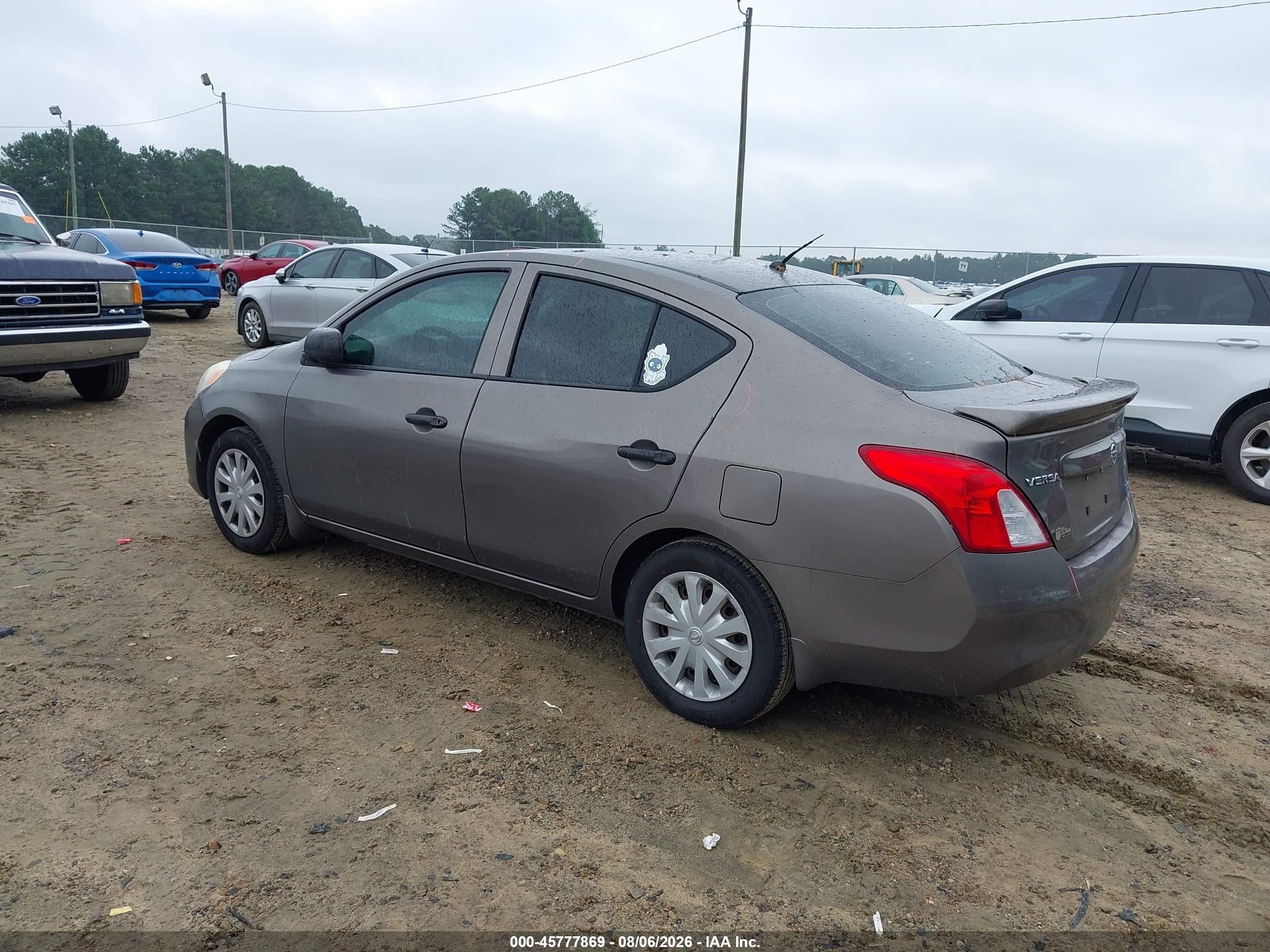 2014 Nissan Versa 1.6 S+ Gray vin: 3N1CN7AP4EL845109