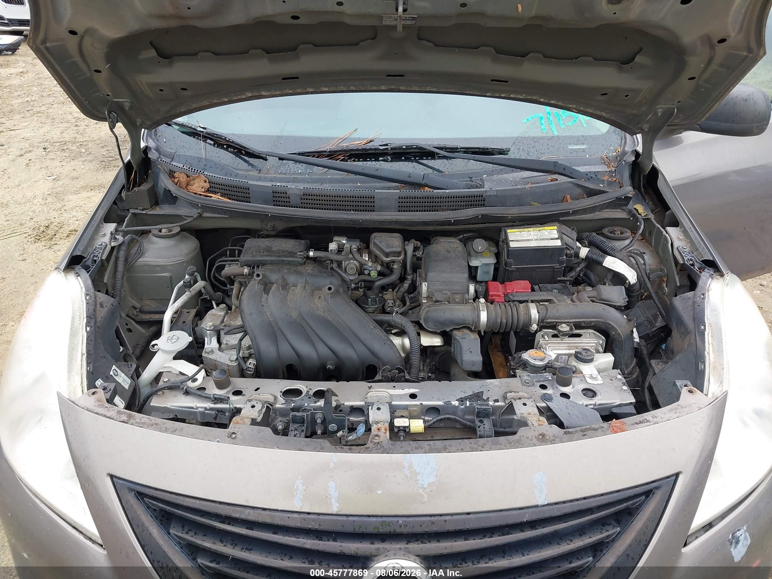 2014 Nissan Versa 1.6 S+ Gray vin: 3N1CN7AP4EL845109