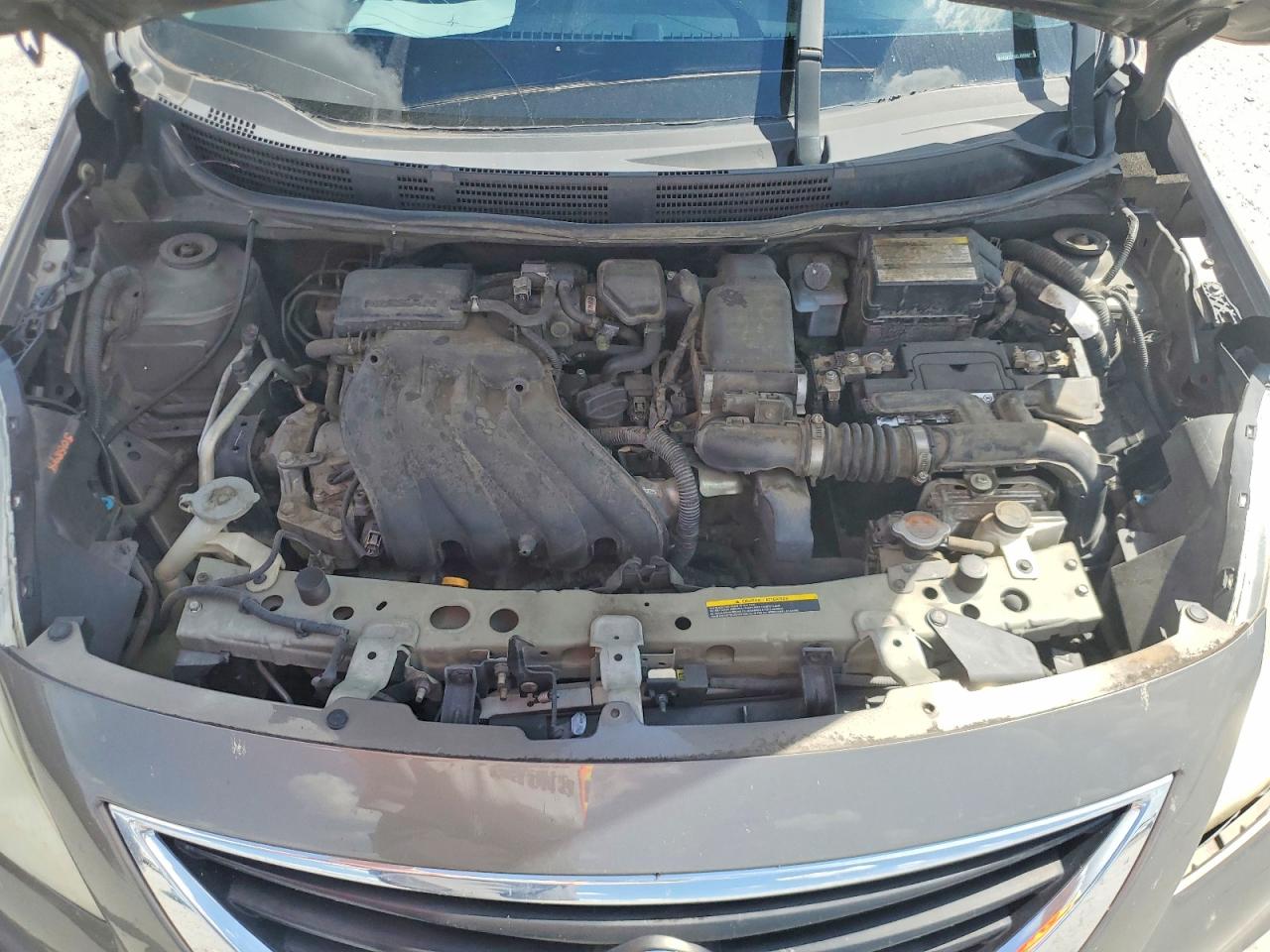 2014 Nissan Versa 1.6 Sv Gray vin: 3N1CN7AP4EL850682