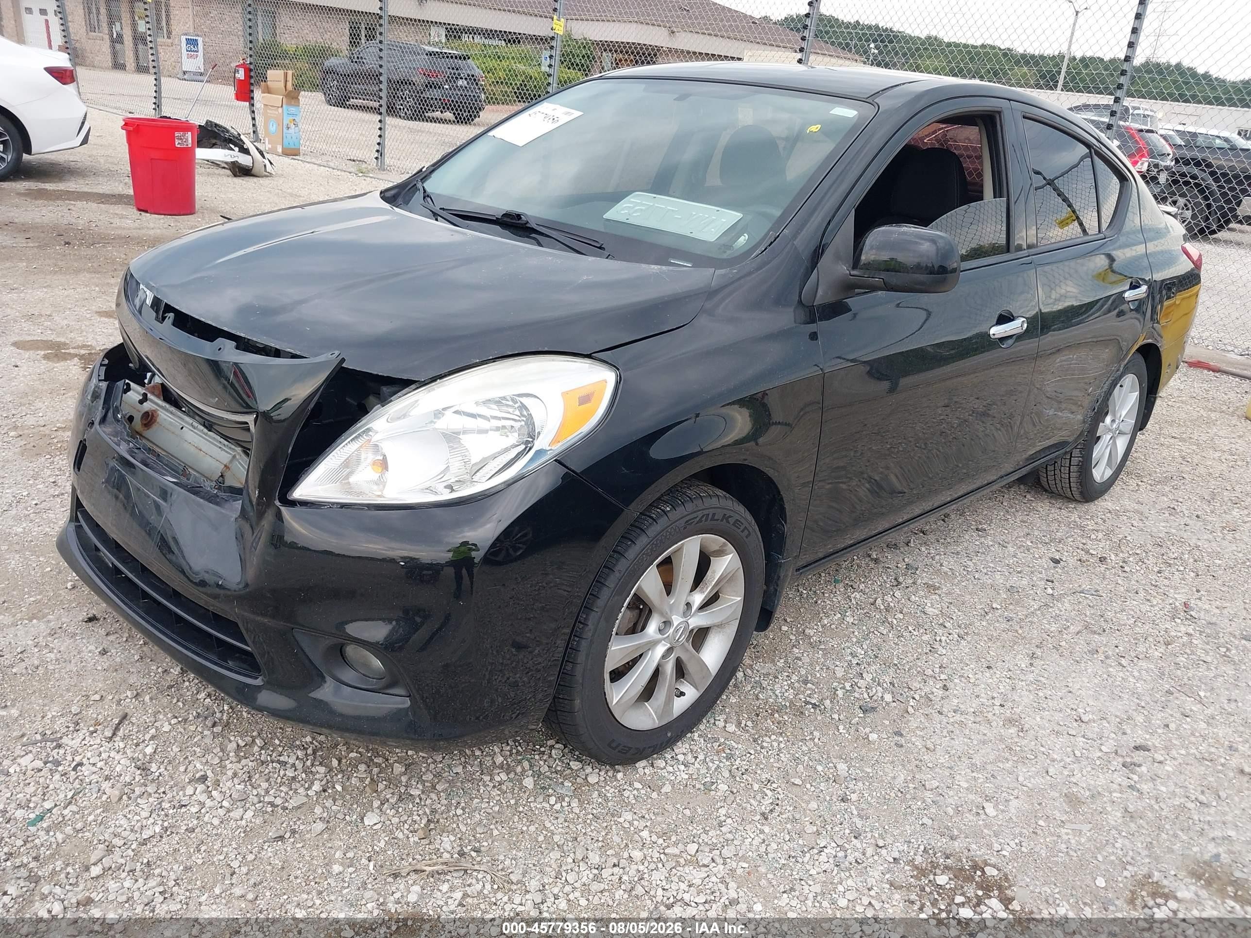 2014 Nissan Versa 1.6 Sl Black vin: 3N1CN7AP4EL851928