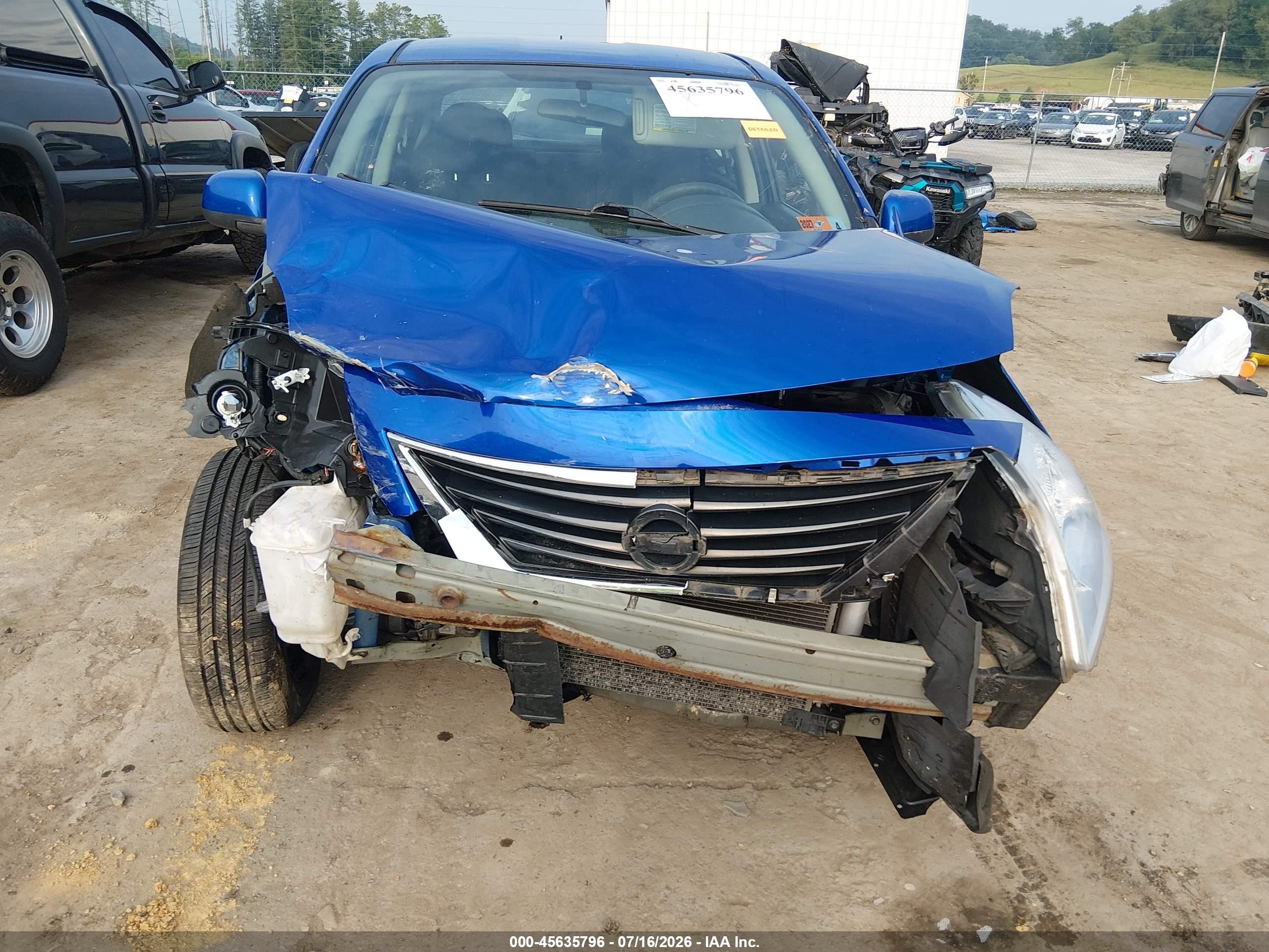 2014 Nissan Versa 1.6 Sv Синий vin: 3N1CN7AP4EL855140
