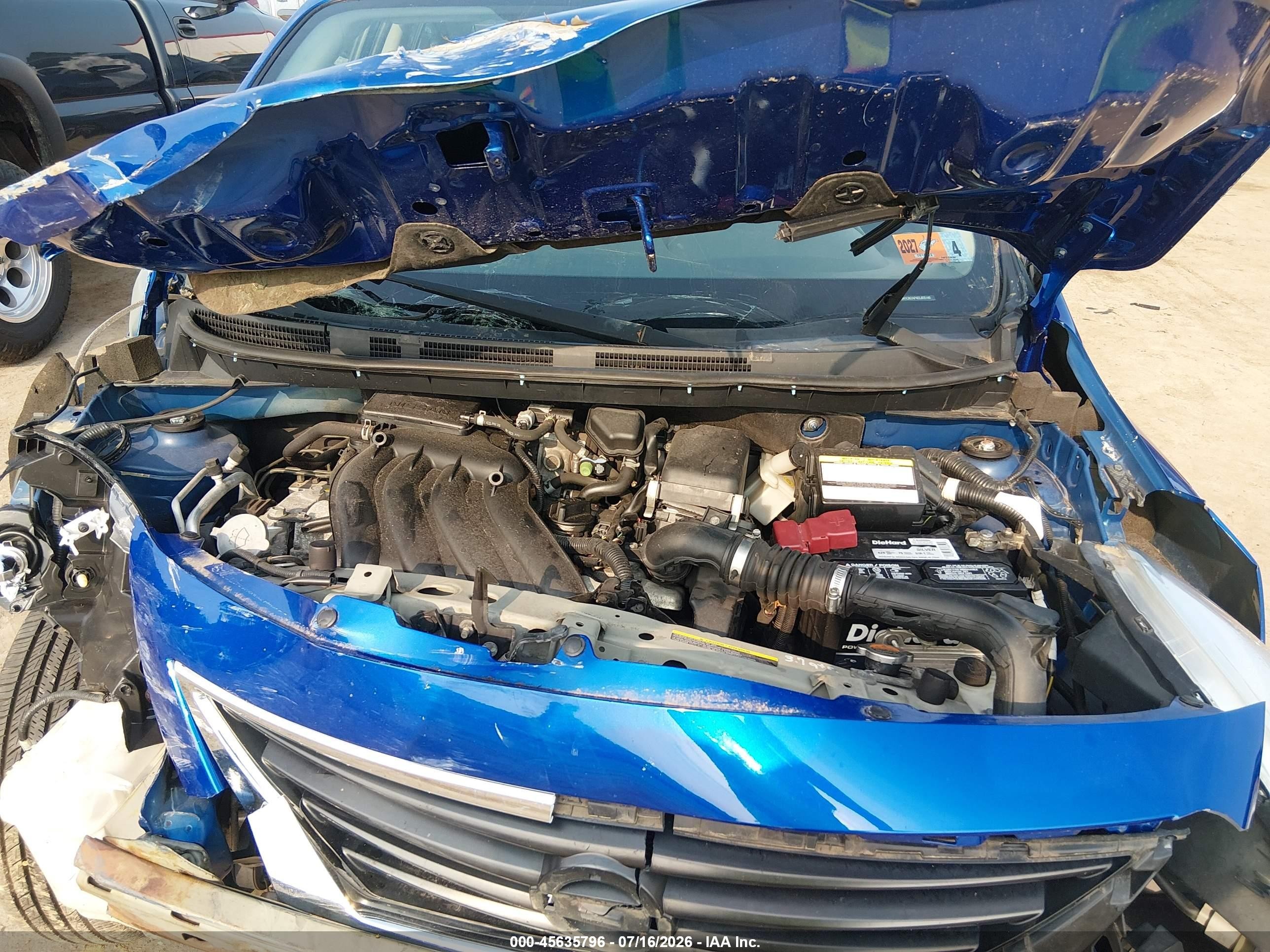 2014 Nissan Versa 1.6 Sv Синий vin: 3N1CN7AP4EL855140