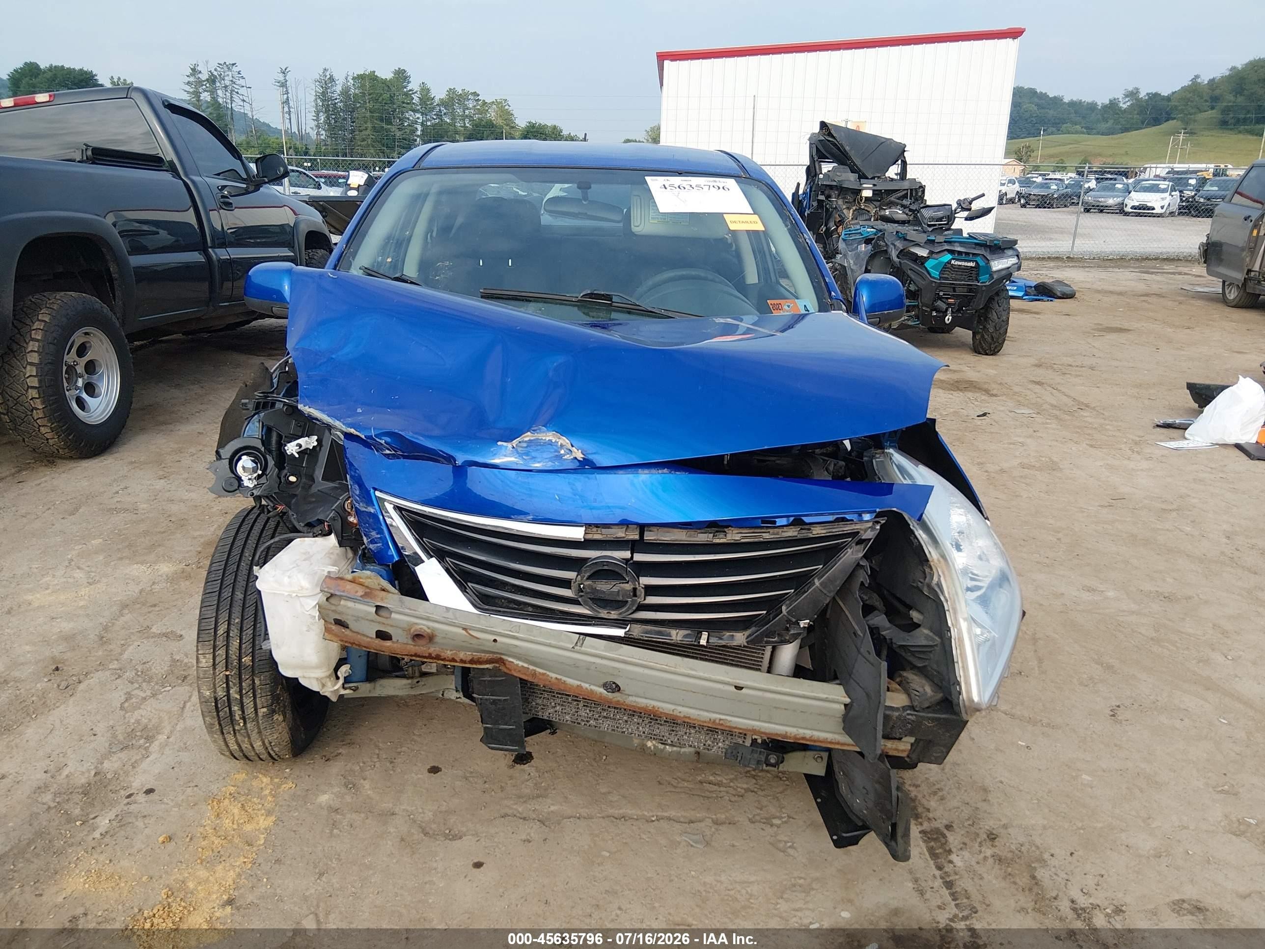 2014 Nissan Versa 1.6 Sv Синий vin: 3N1CN7AP4EL855140