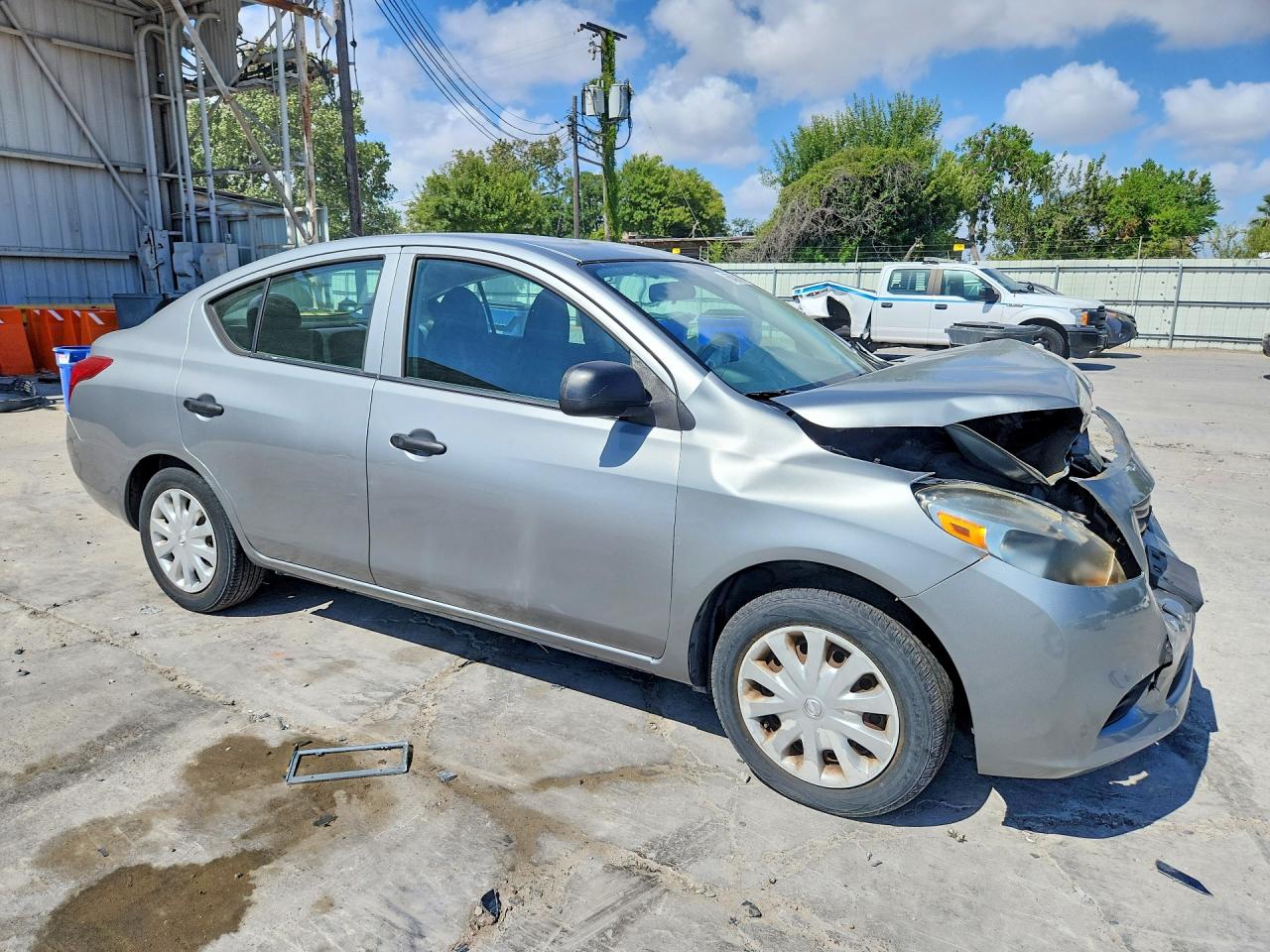 2014 Nissan Versa 1.6 S Gray vin: 3N1CN7AP4EL869748