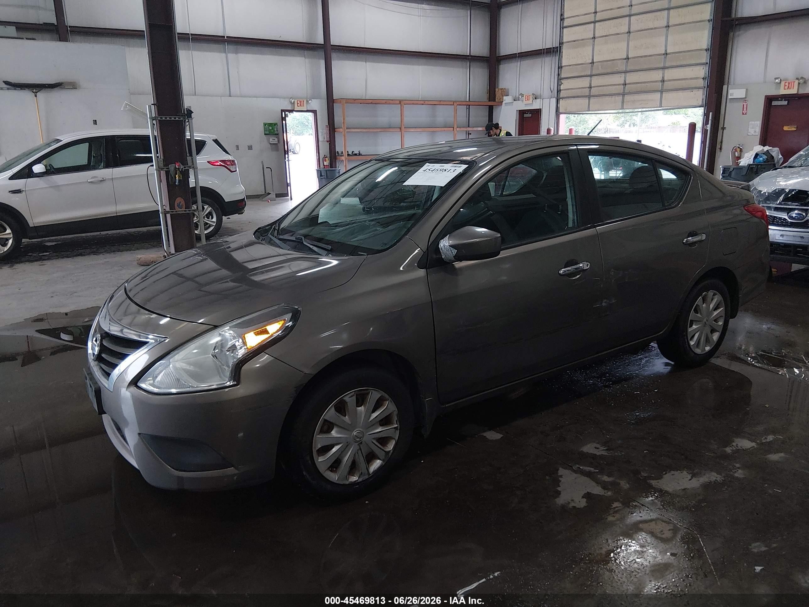 2015 Nissan Versa 1.6 Sv Gray vin: 3N1CN7AP4FL831261