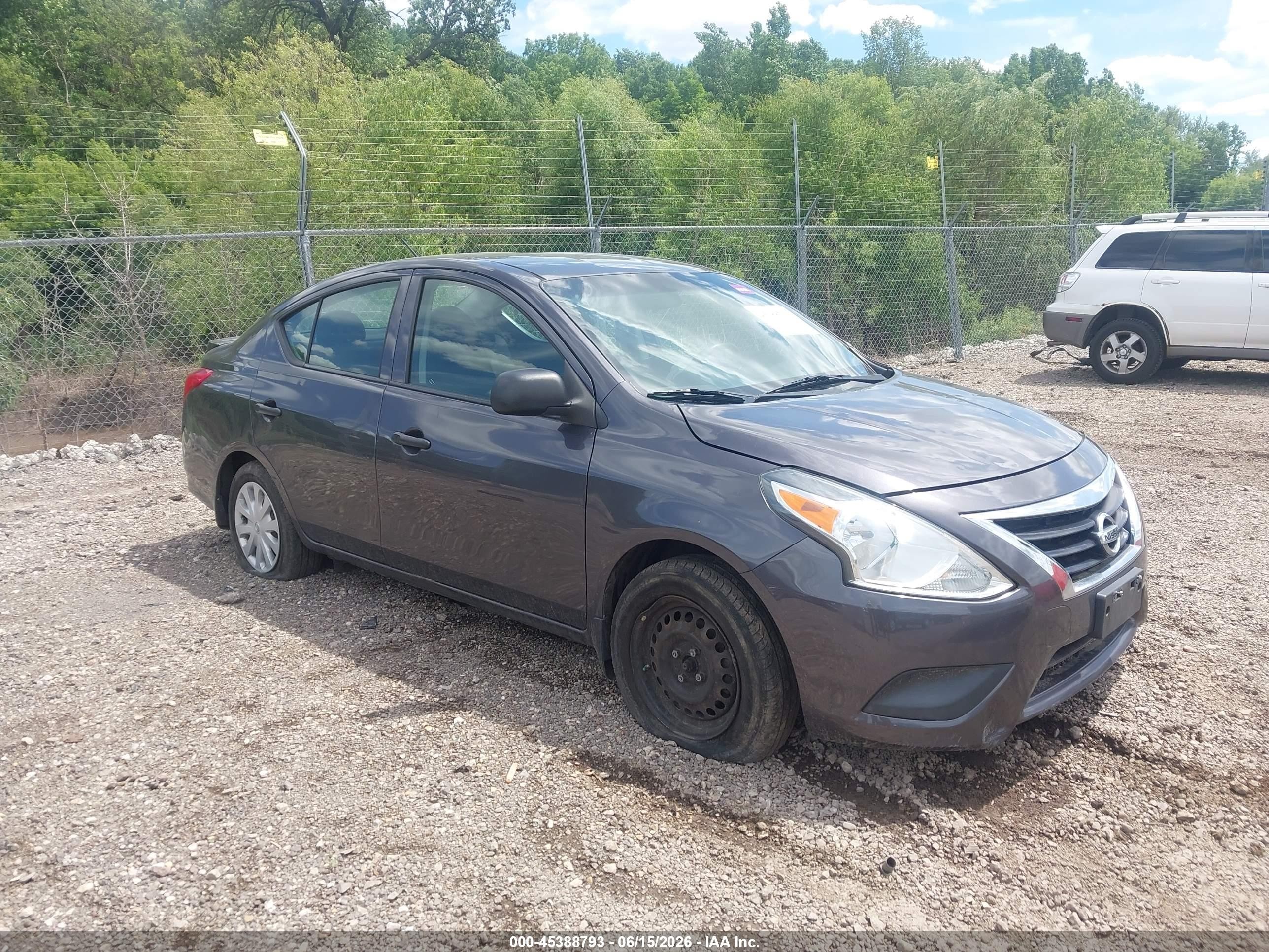 2015 Nissan Versa 1.6 S+ Gray vin: 3N1CN7AP4FL854877