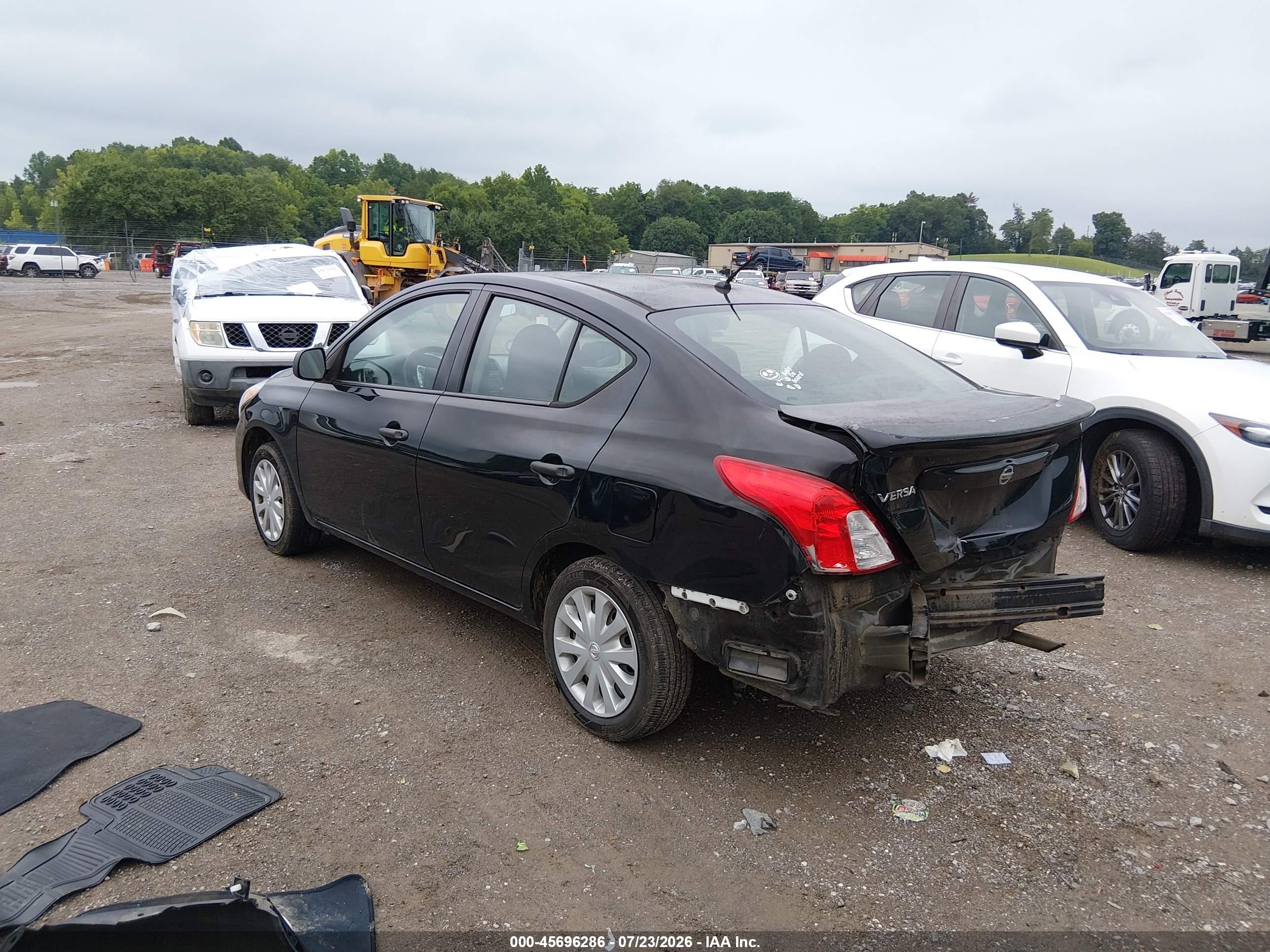 2015 Nissan Versa 1.6 S Black vin: 3N1CN7AP4FL880637