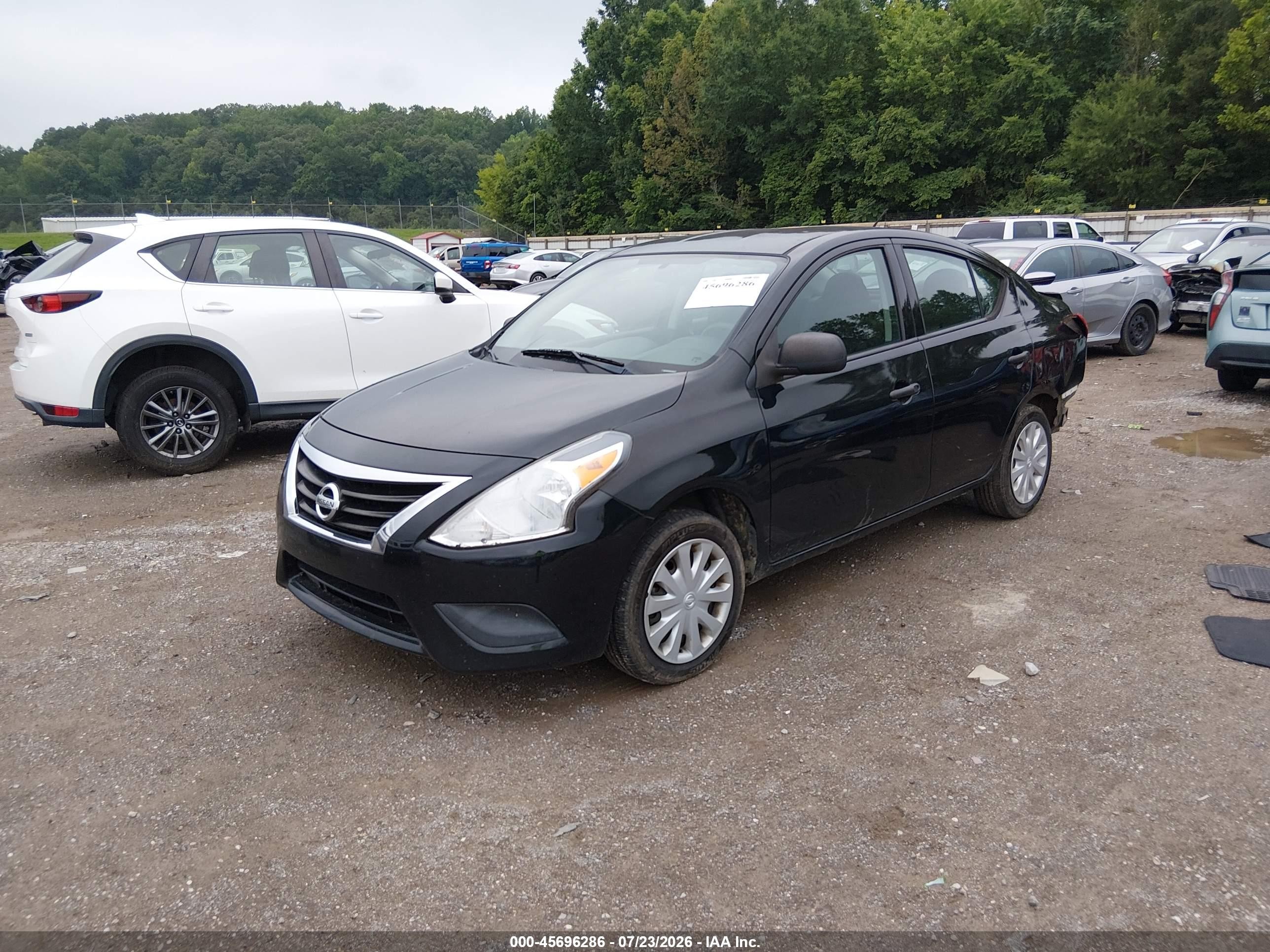 2015 Nissan Versa 1.6 S Black vin: 3N1CN7AP4FL880637