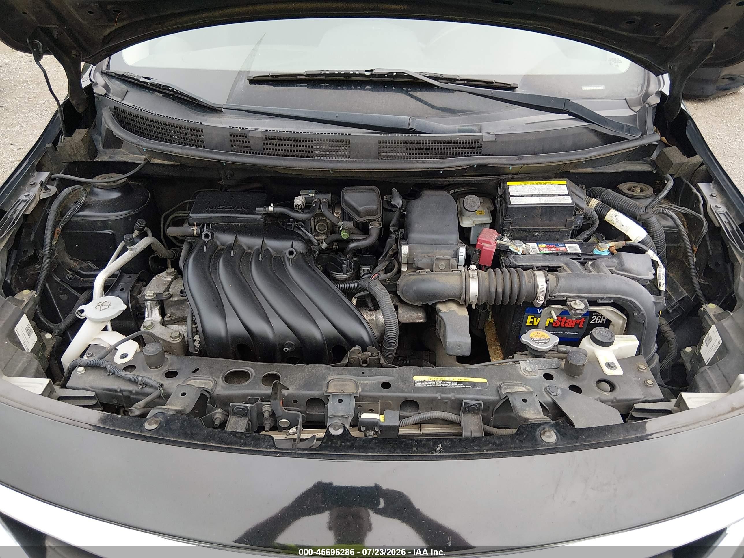 2015 Nissan Versa 1.6 S Black vin: 3N1CN7AP4FL880637