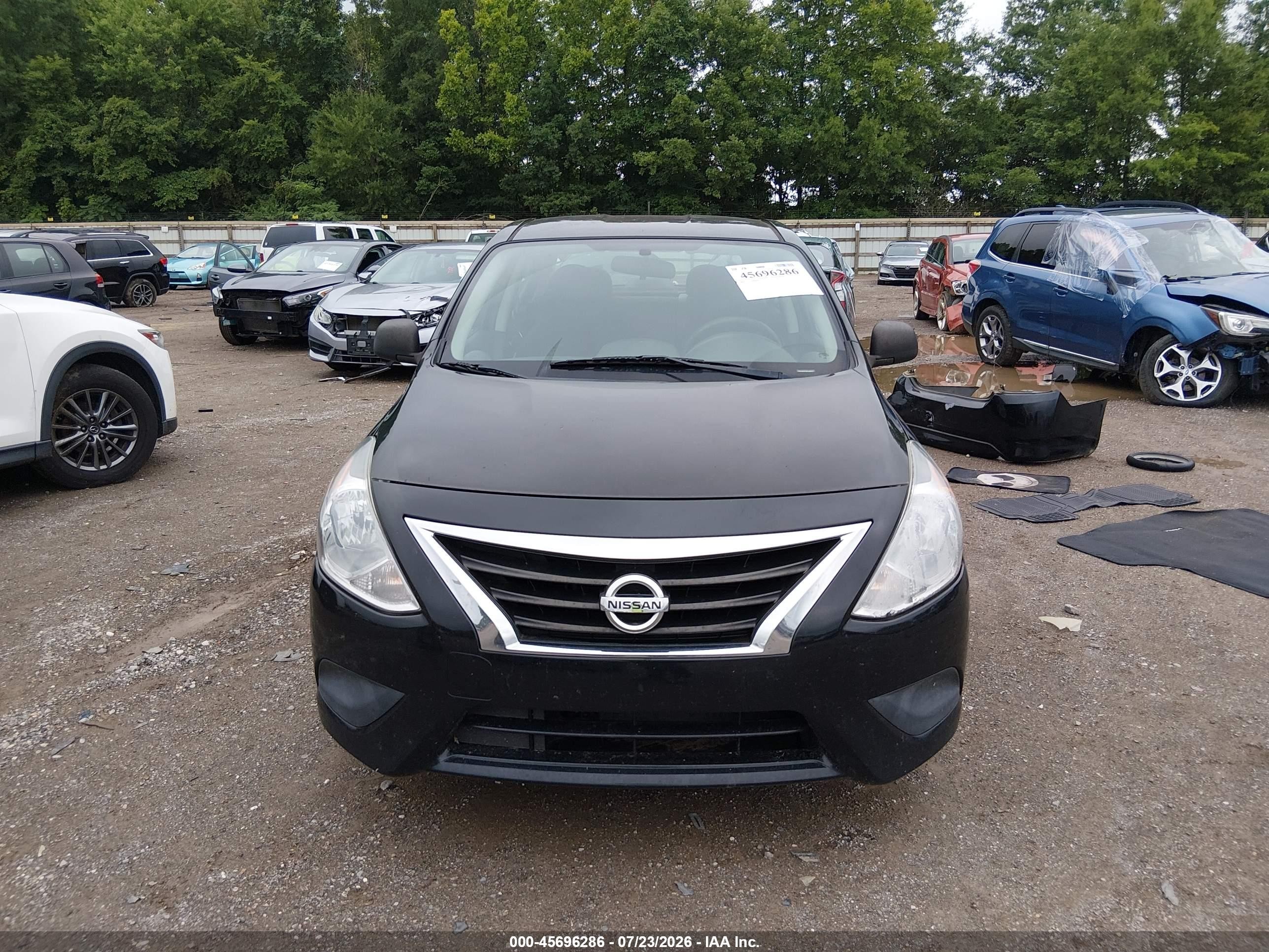 2015 Nissan Versa 1.6 S Black vin: 3N1CN7AP4FL880637