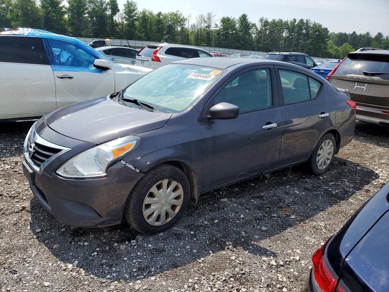 2015 Nissan Versa 1.6 Sv Gray vin: 3N1CN7AP4FL884025