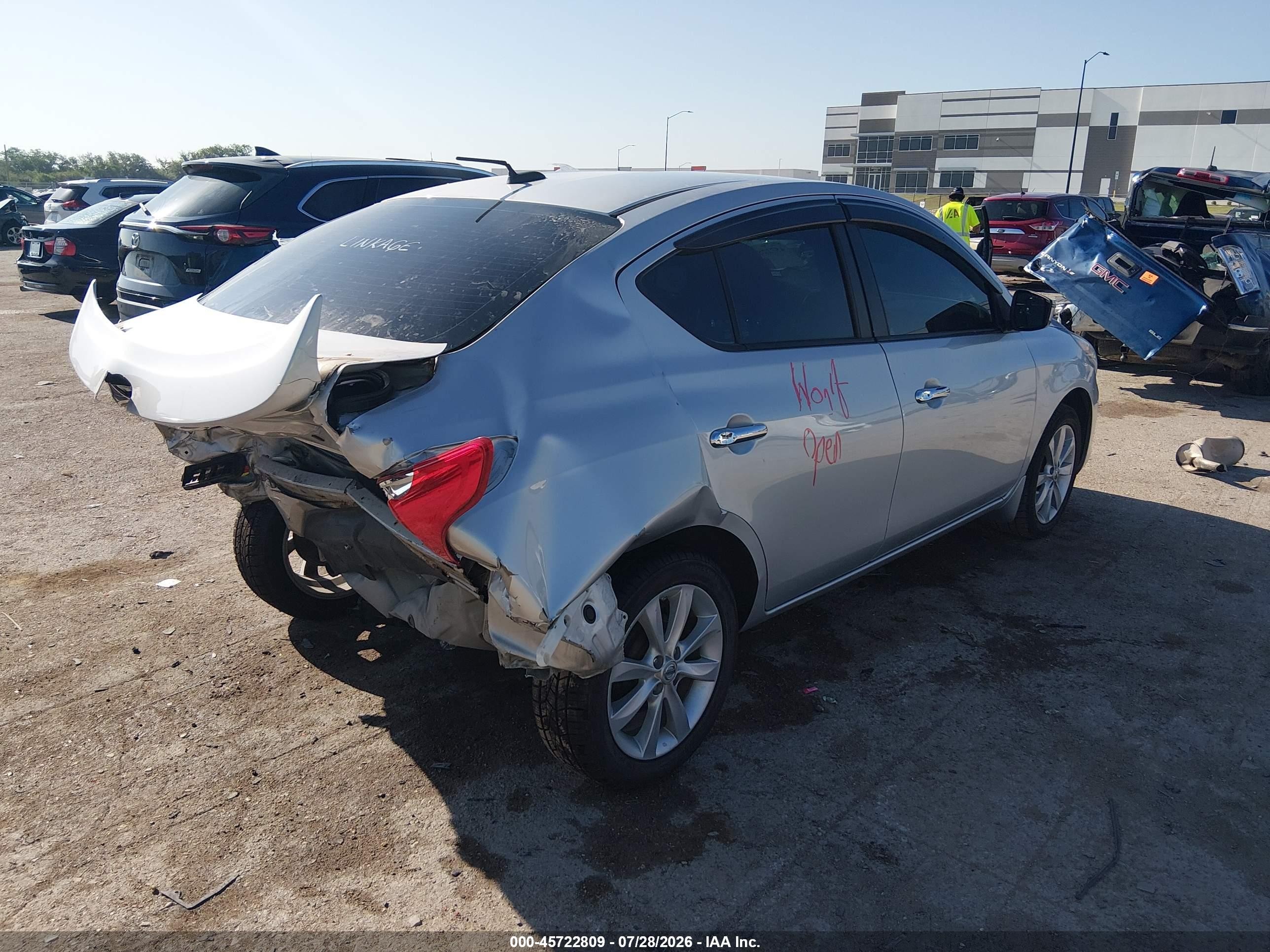 2015 Nissan Versa 1.6 Sl Gray vin: 3N1CN7AP4FL912471