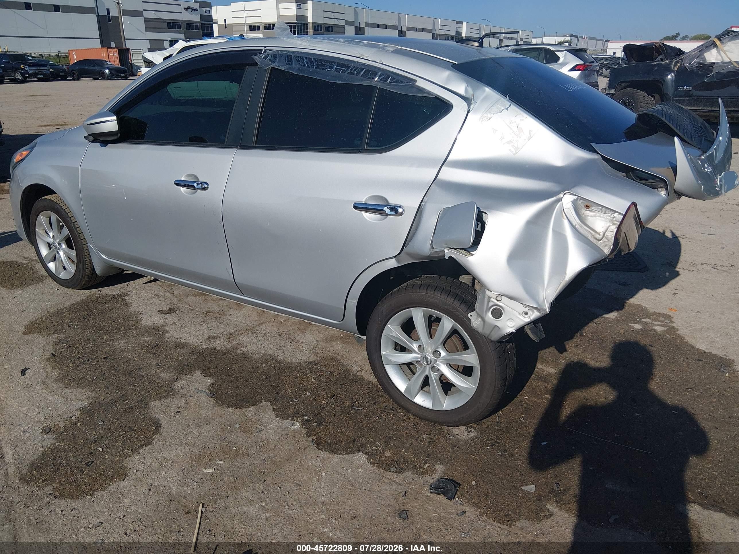 2015 Nissan Versa 1.6 Sl Gray vin: 3N1CN7AP4FL912471