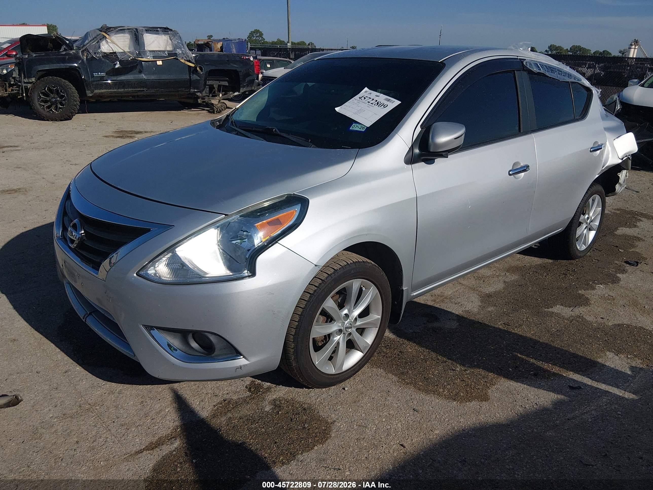 2015 Nissan Versa 1.6 Sl Gray vin: 3N1CN7AP4FL912471