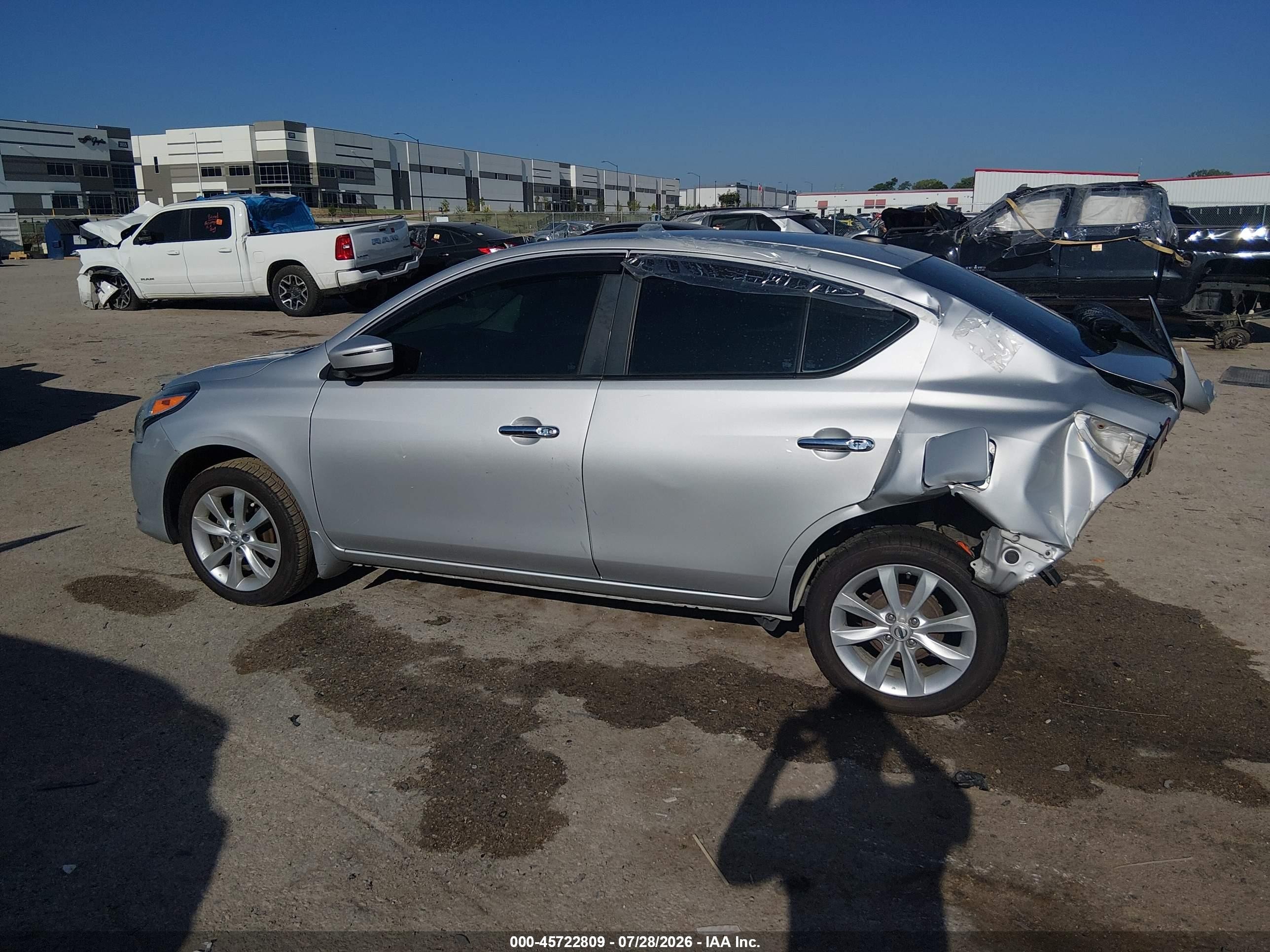 2015 Nissan Versa 1.6 Sl Gray vin: 3N1CN7AP4FL912471