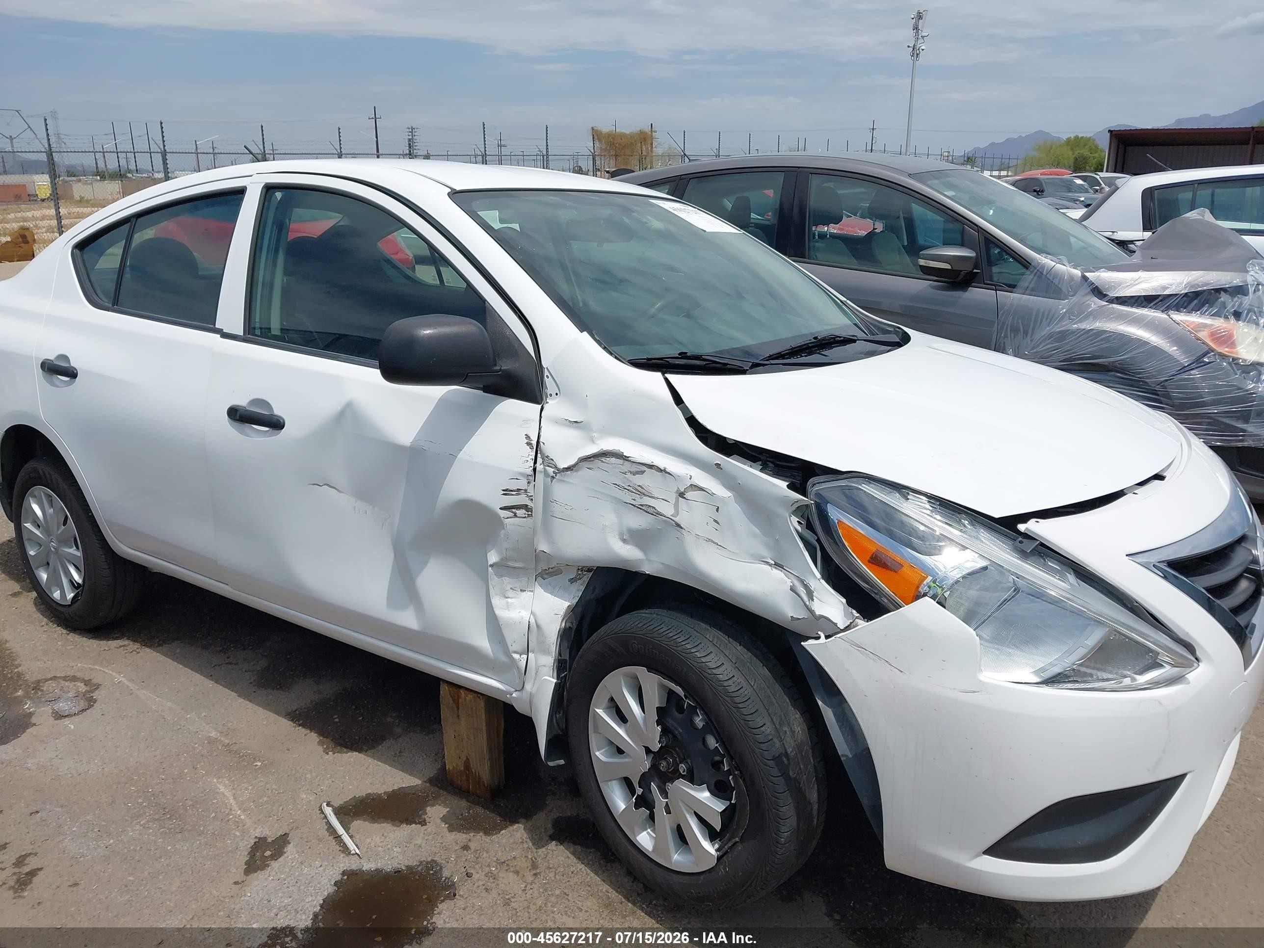 2015 Nissan Versa 1.6 S White vin: 3N1CN7AP4FL919159