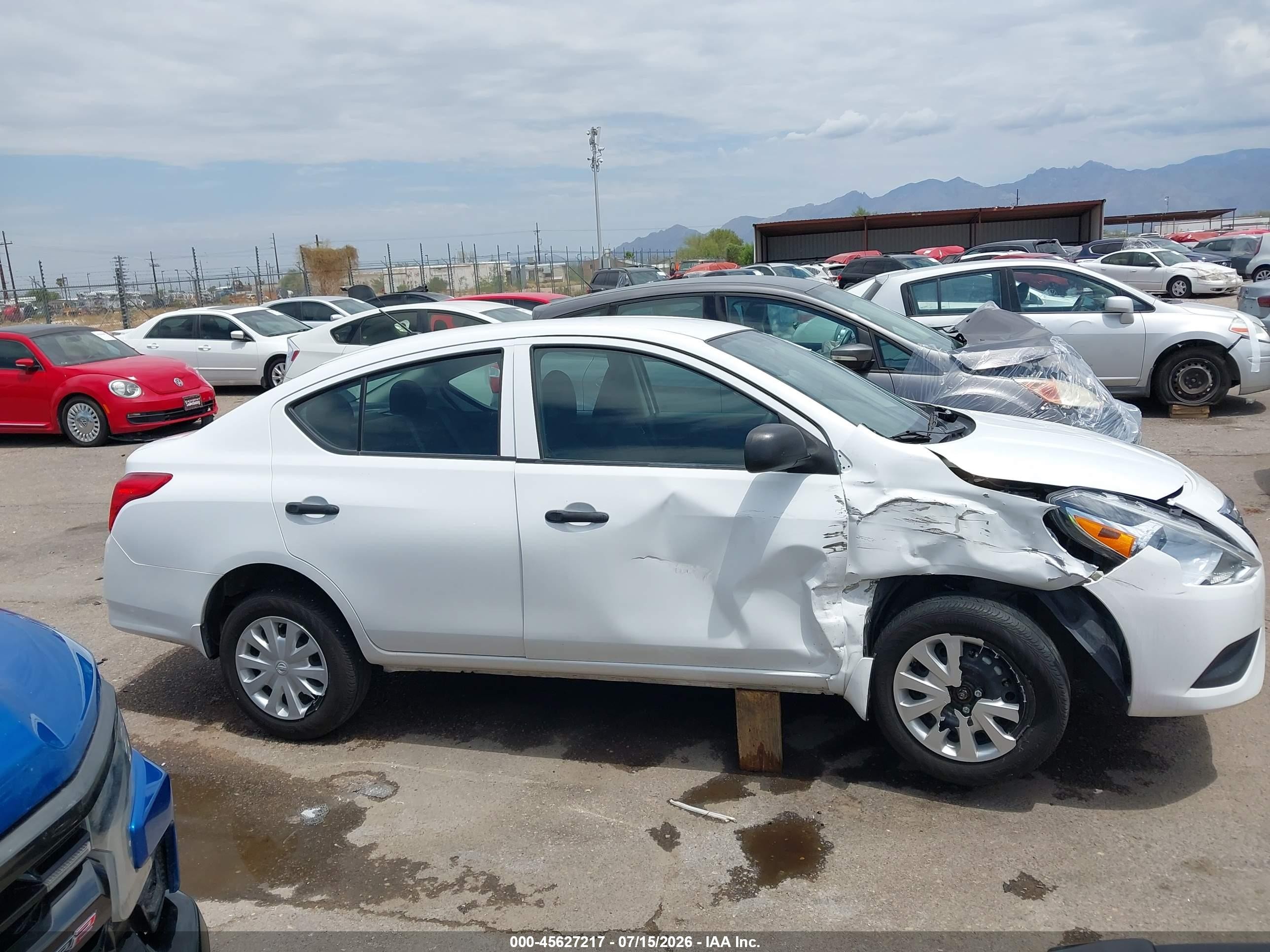2015 Nissan Versa 1.6 S White vin: 3N1CN7AP4FL919159