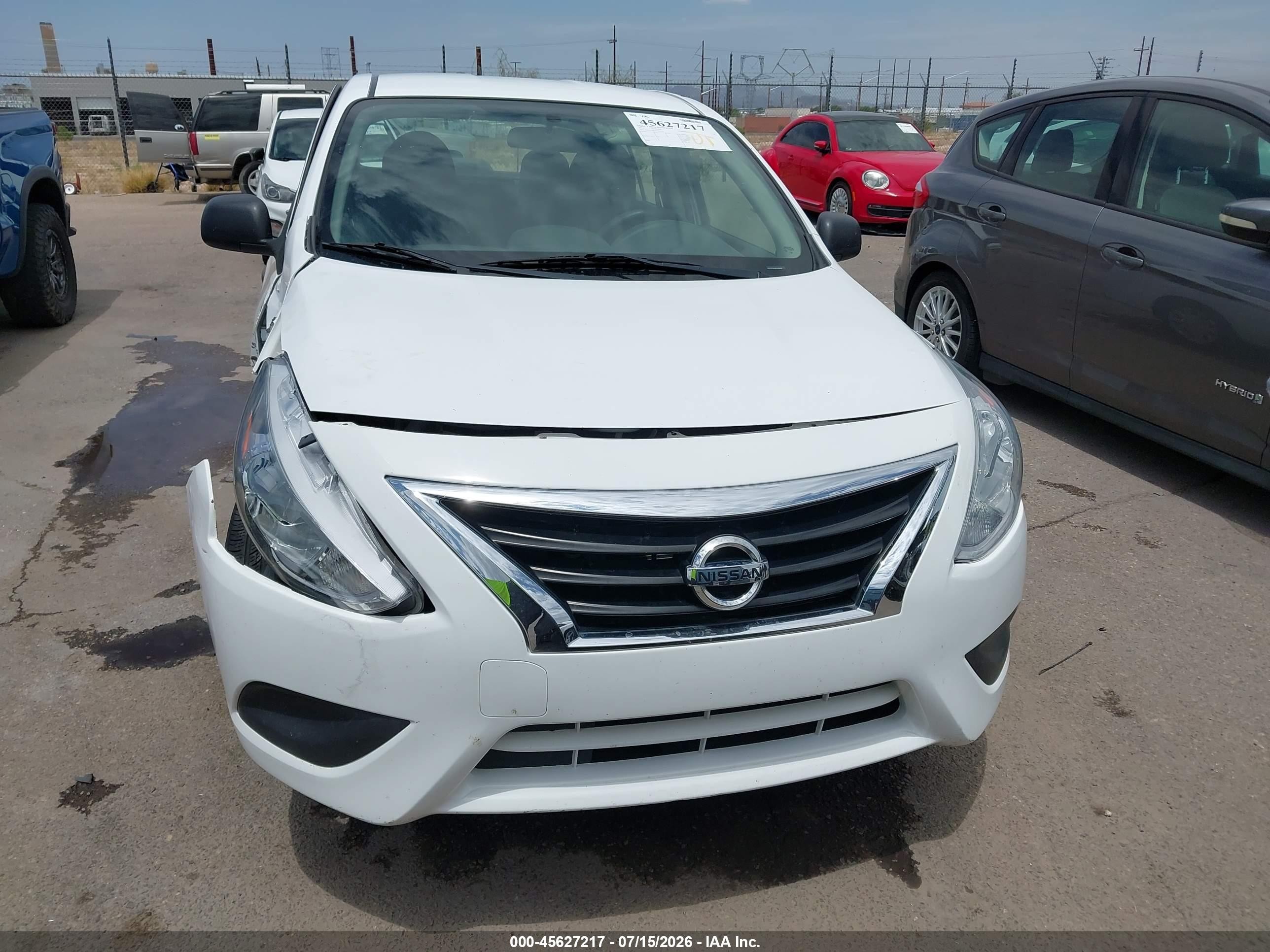 2015 Nissan Versa 1.6 S White vin: 3N1CN7AP4FL919159
