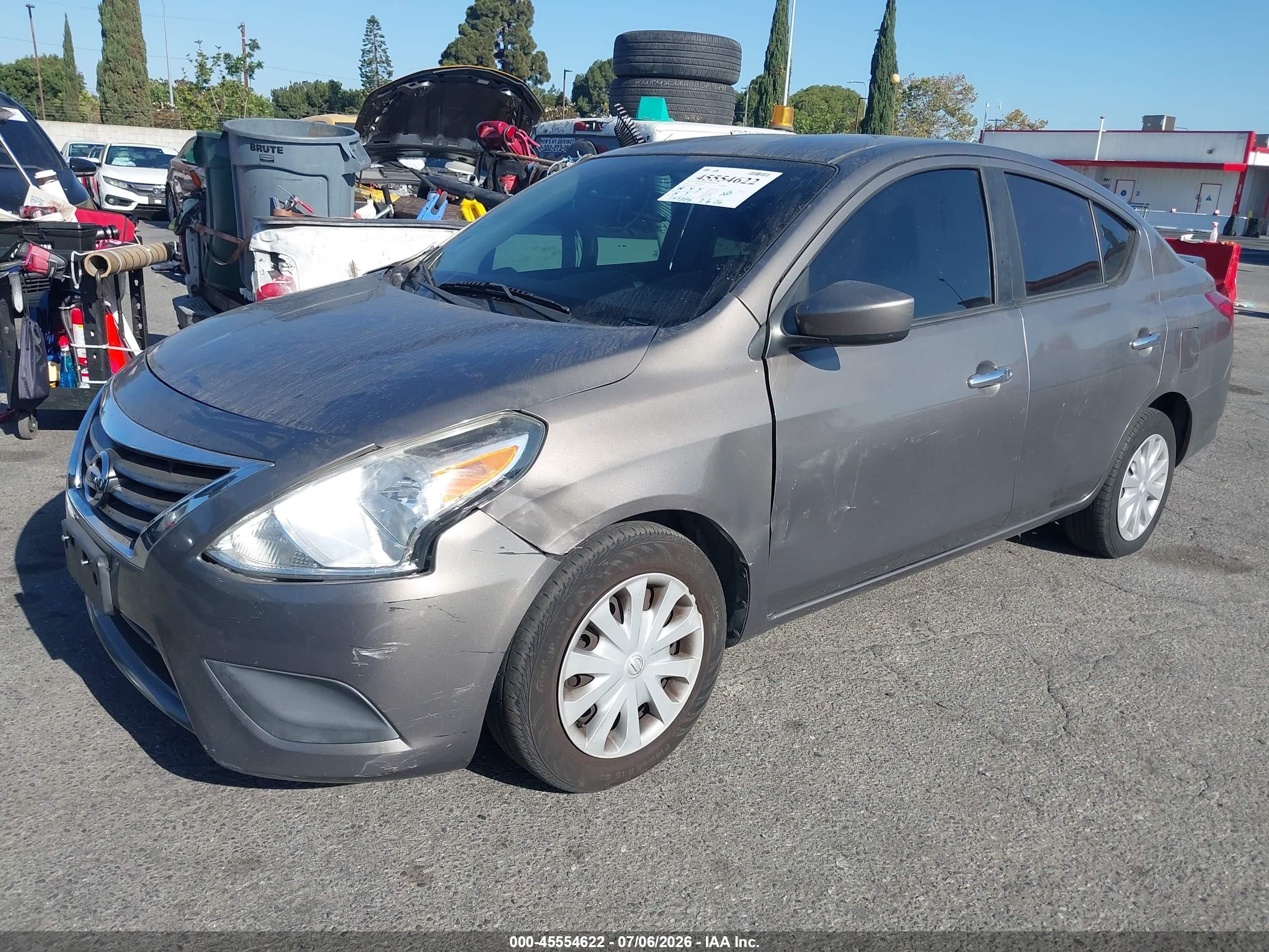 2015 Nissan Versa 1.6 Sv Gray vin: 3N1CN7AP4FL932753