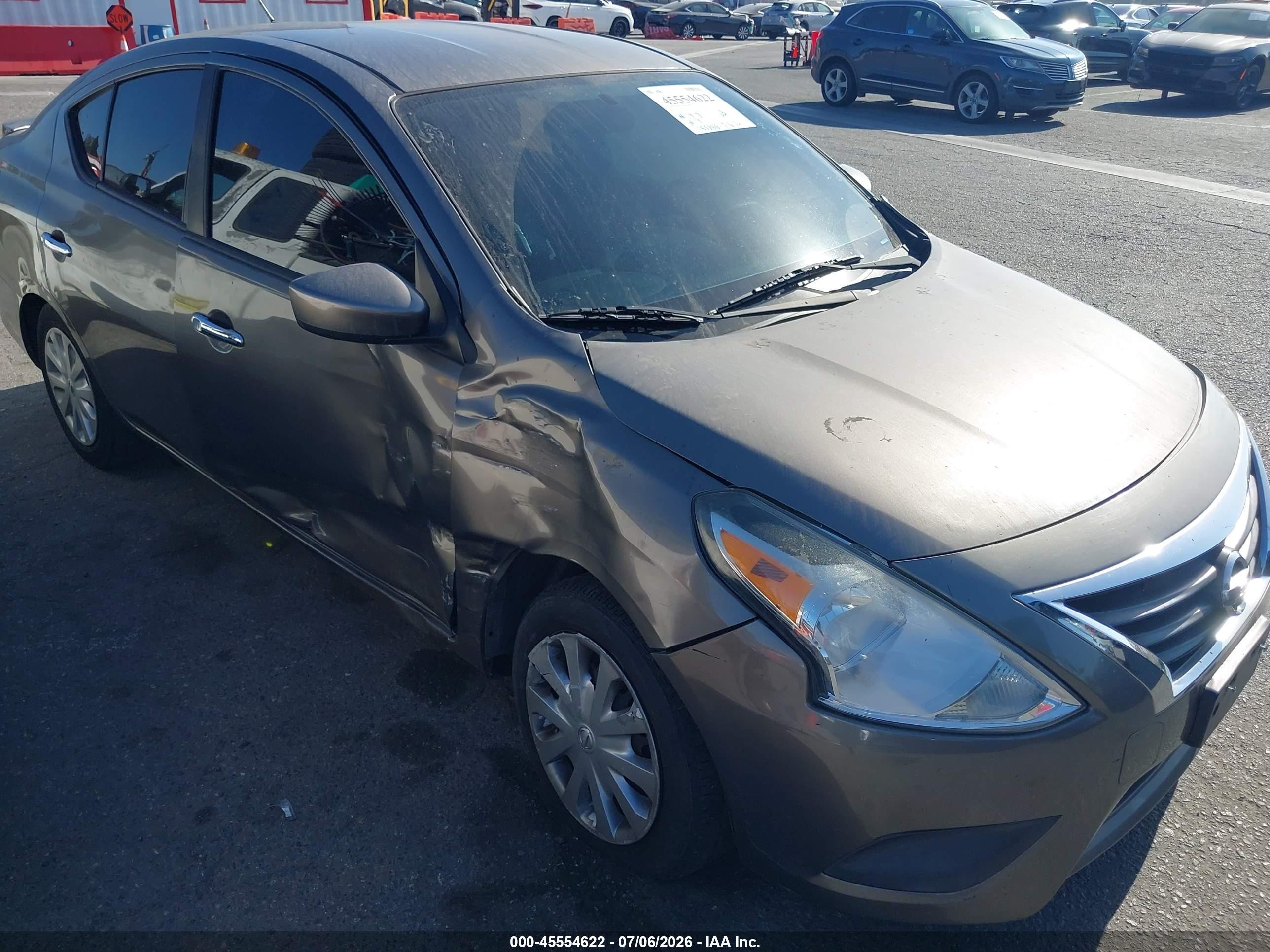 2015 Nissan Versa 1.6 Sv Gray vin: 3N1CN7AP4FL932753