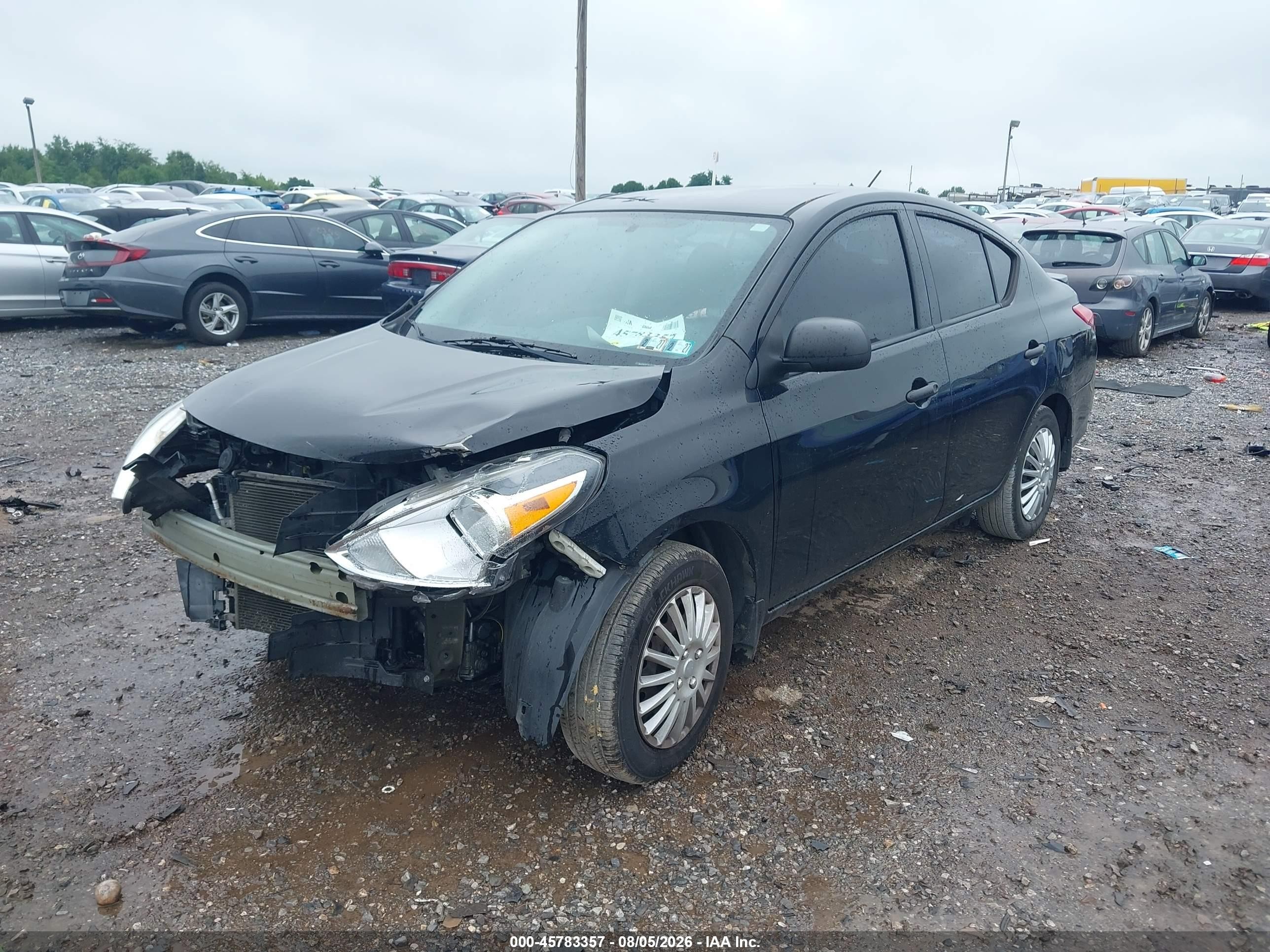 2015 Nissan Versa 1.6 S+ Black vin: 3N1CN7AP4FL952906