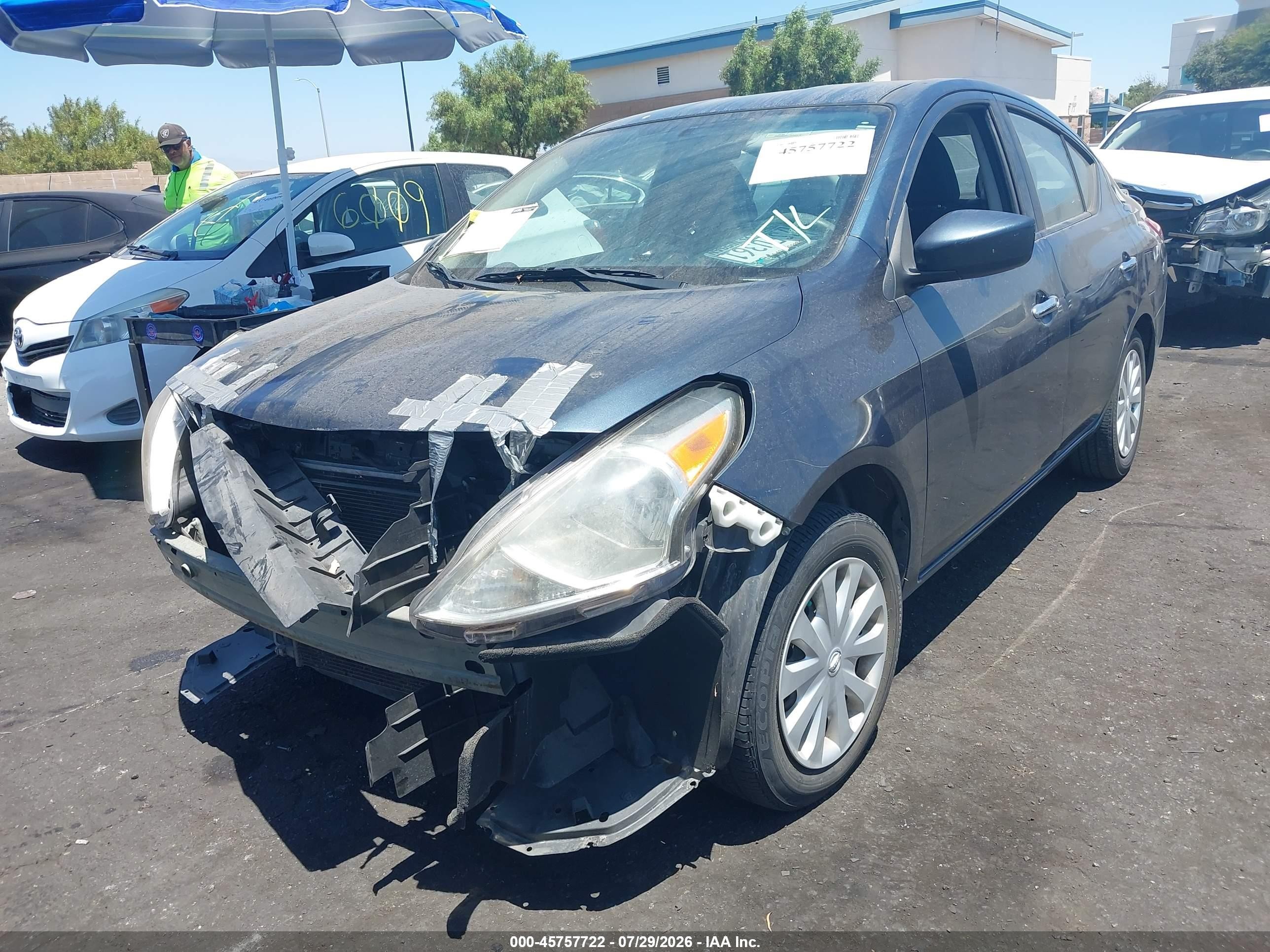 2016 Nissan Versa 1.6 Sv Blue vin: 3N1CN7AP4GL806040