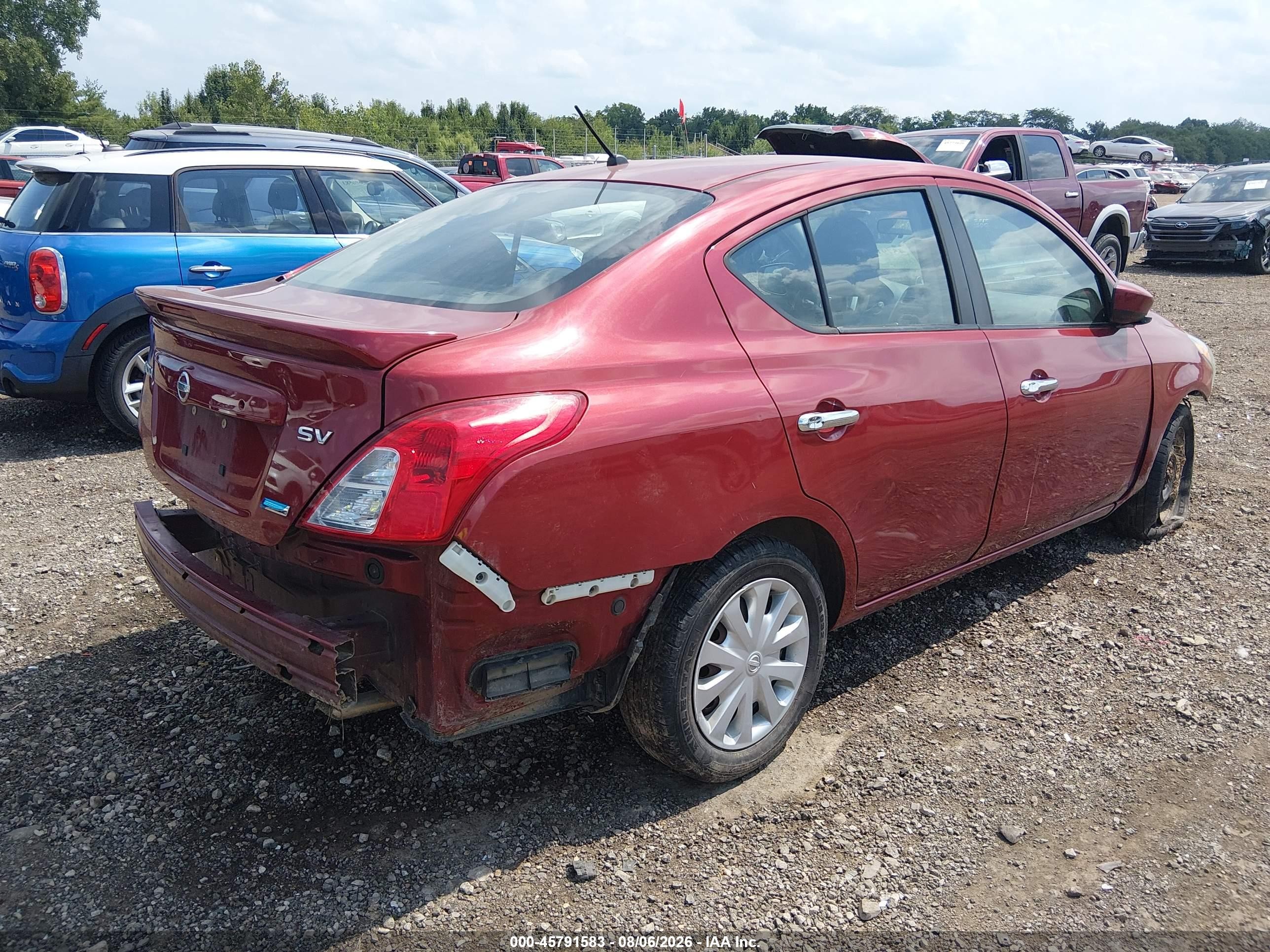 2016 Nissan Versa 1.6 S/1.6 S+/1.6 Sl/1.6 Sv Maroon vin: 3N1CN7AP4GL816776