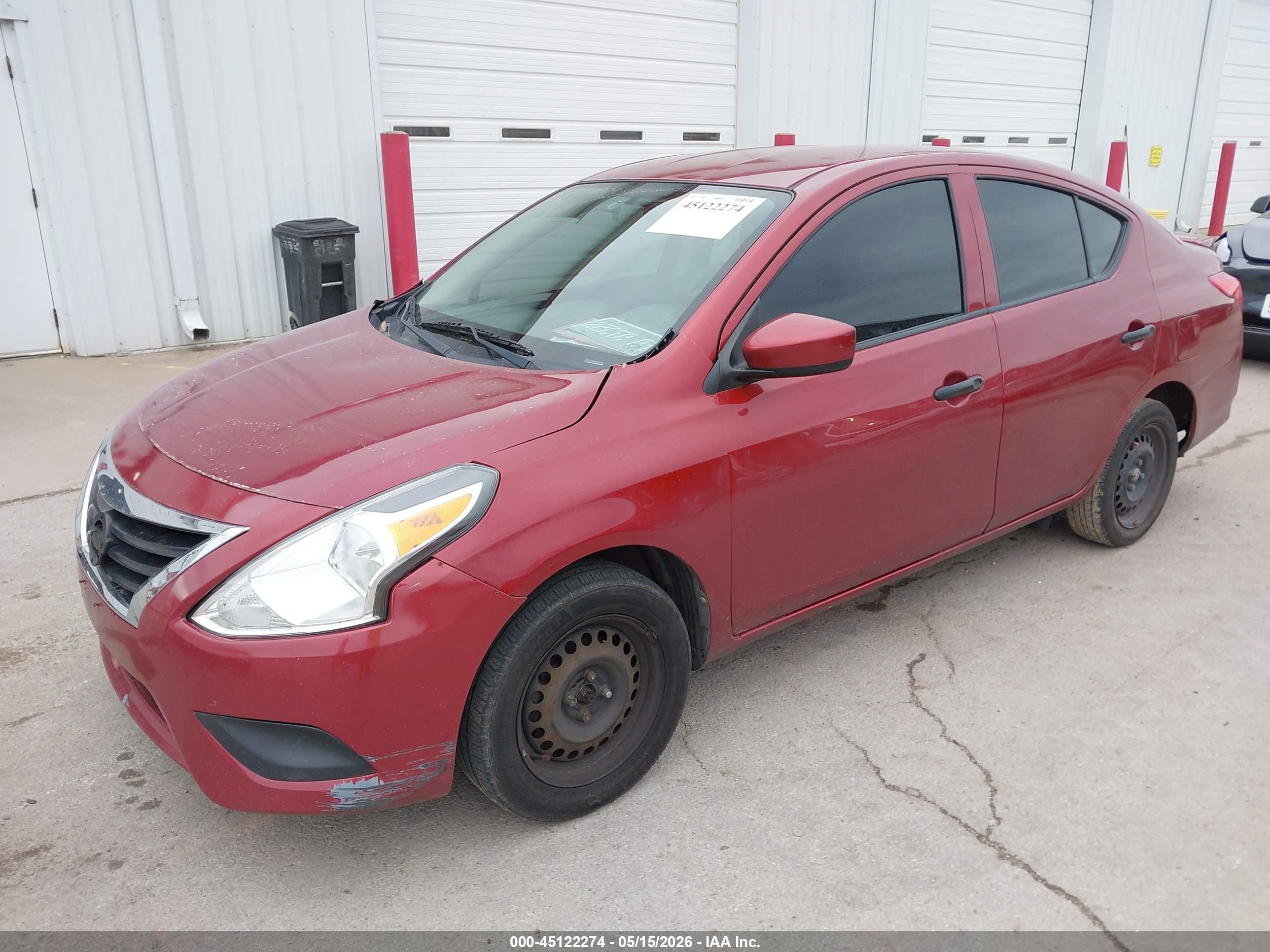 2018 Nissan Versa 1.6 S+ Red vin: 3N1CN7AP4JL860087
