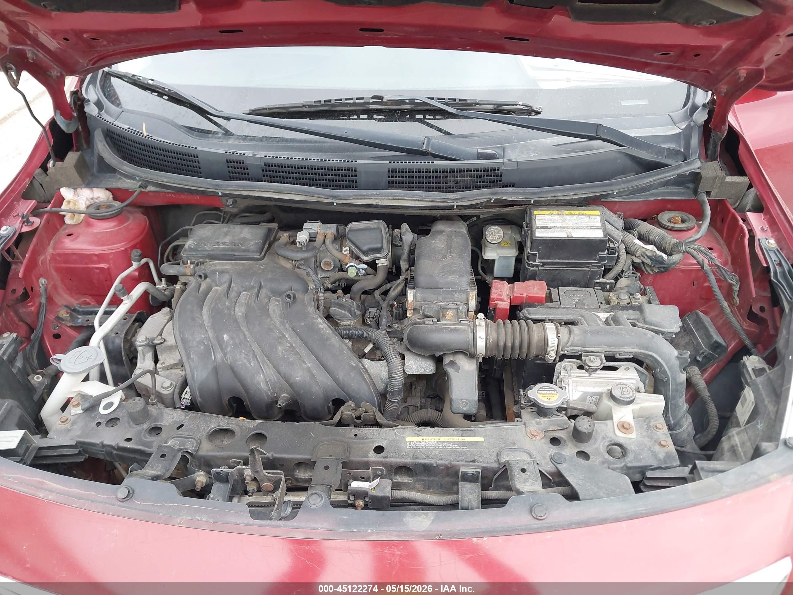 2018 Nissan Versa 1.6 S+ Red vin: 3N1CN7AP4JL860087