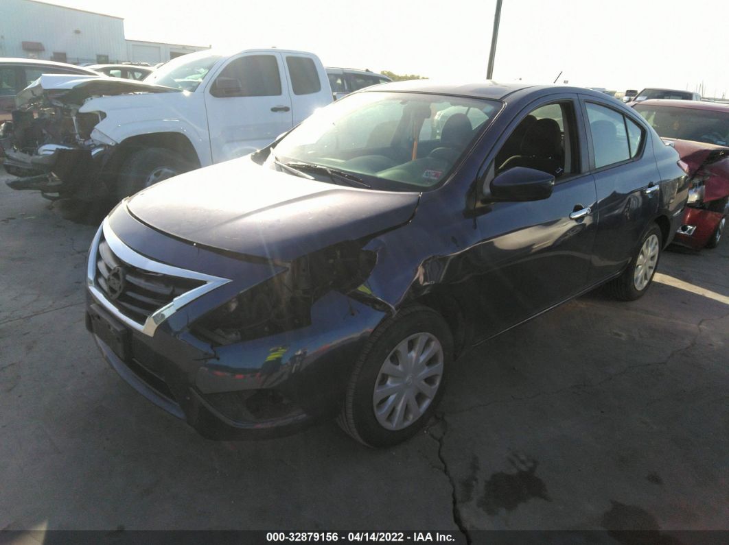 2019 Nissan Versa Sedan Sv Blue vin: 3N1CN7AP4KL830394