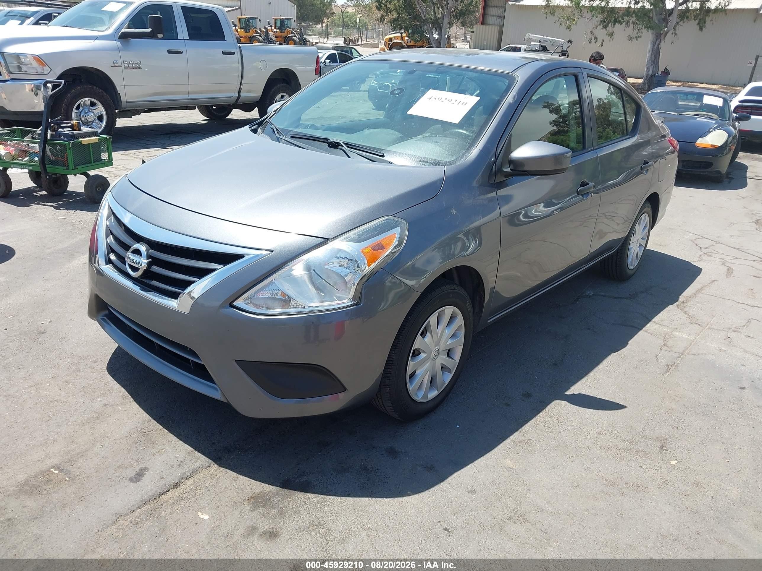 2019 Nissan Versa 1.6 S+ Gray vin: 3N1CN7AP4KL869115