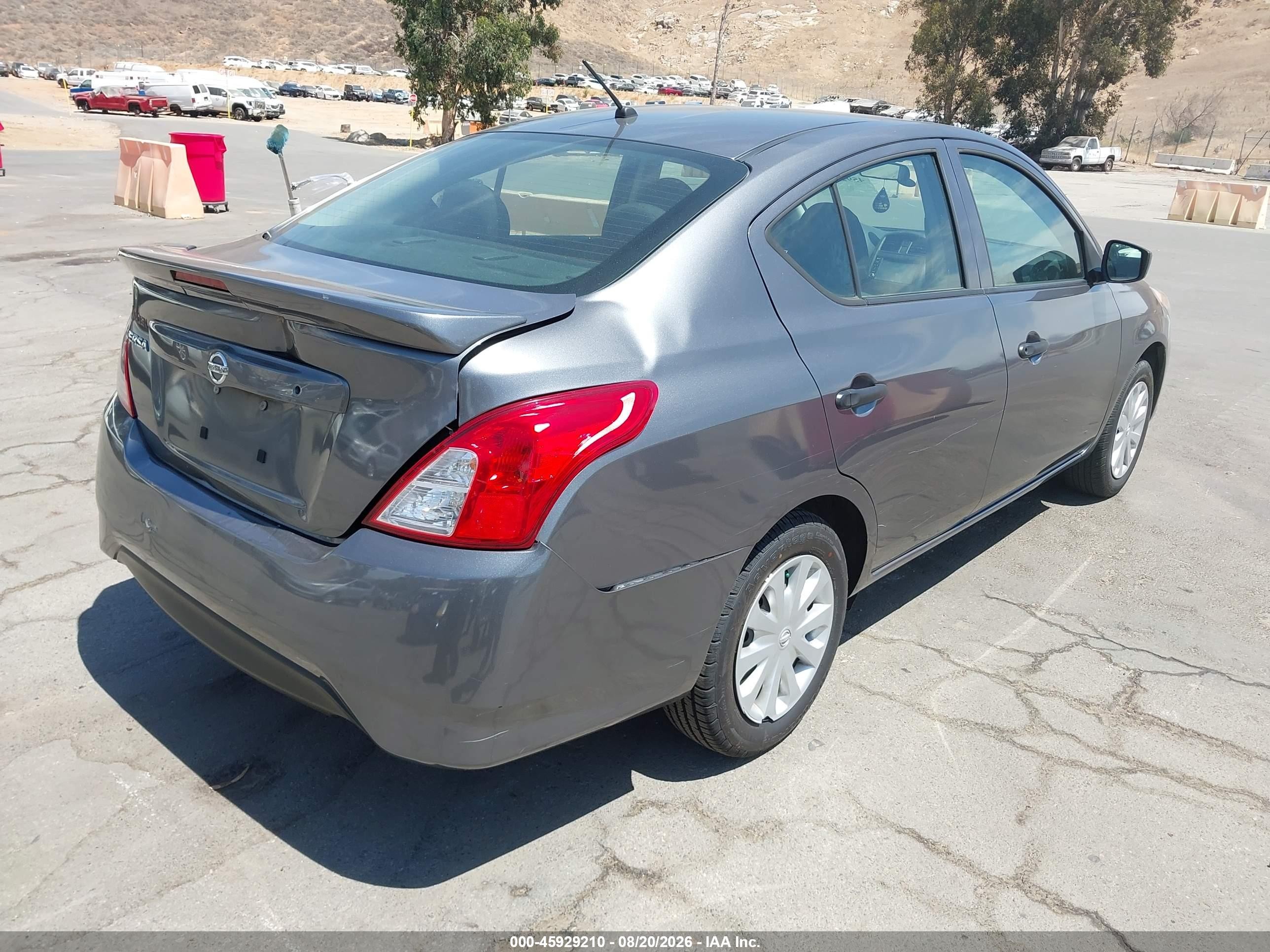 2019 Nissan Versa 1.6 S+ Gray vin: 3N1CN7AP4KL869115