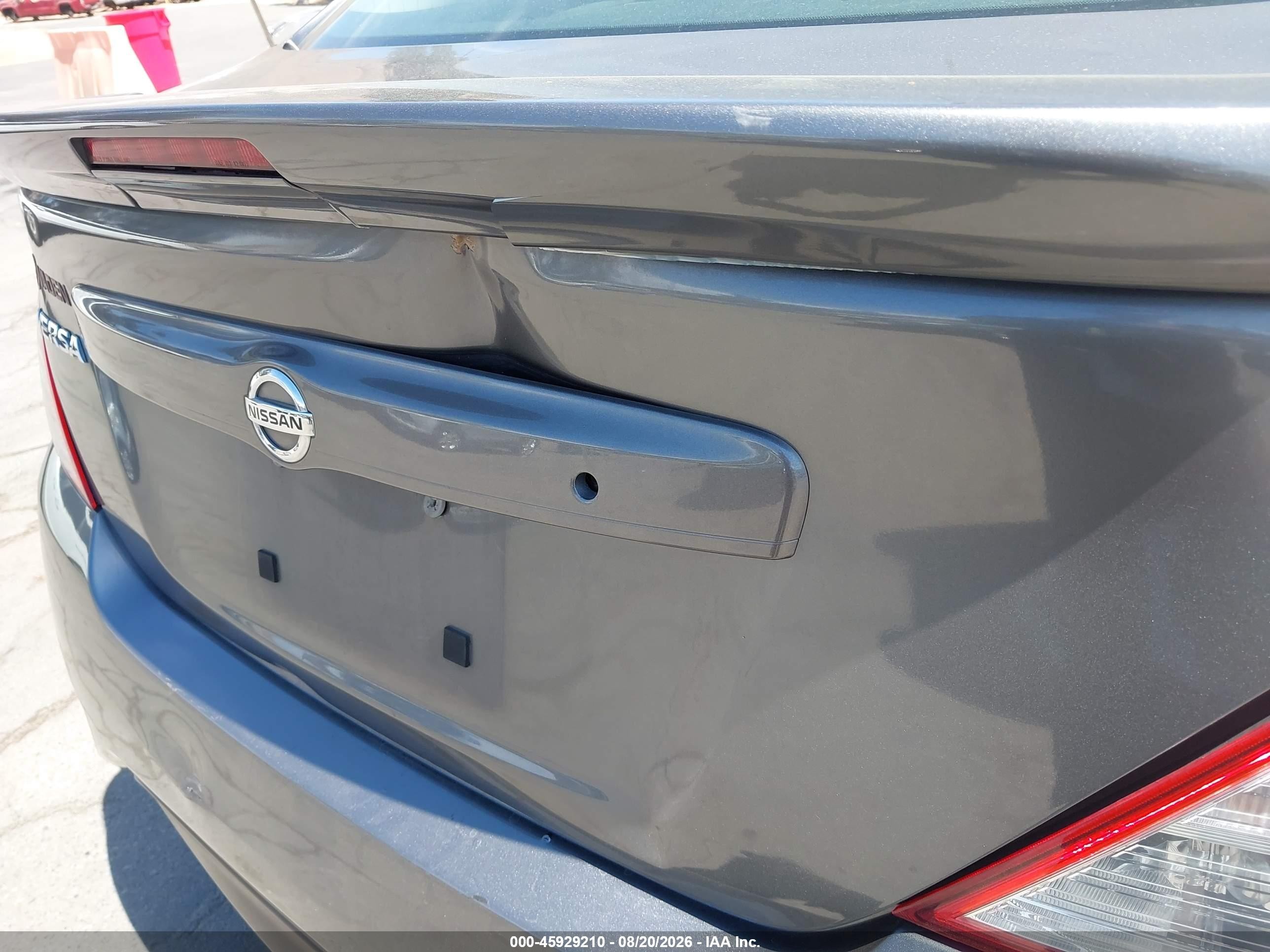 2019 Nissan Versa 1.6 S+ Gray vin: 3N1CN7AP4KL869115