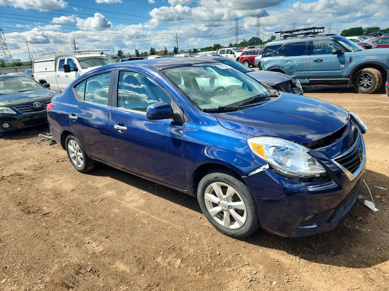 2012 Nissan Versa 1.6 S Blue vin: 3N1CN7AP5CL827845