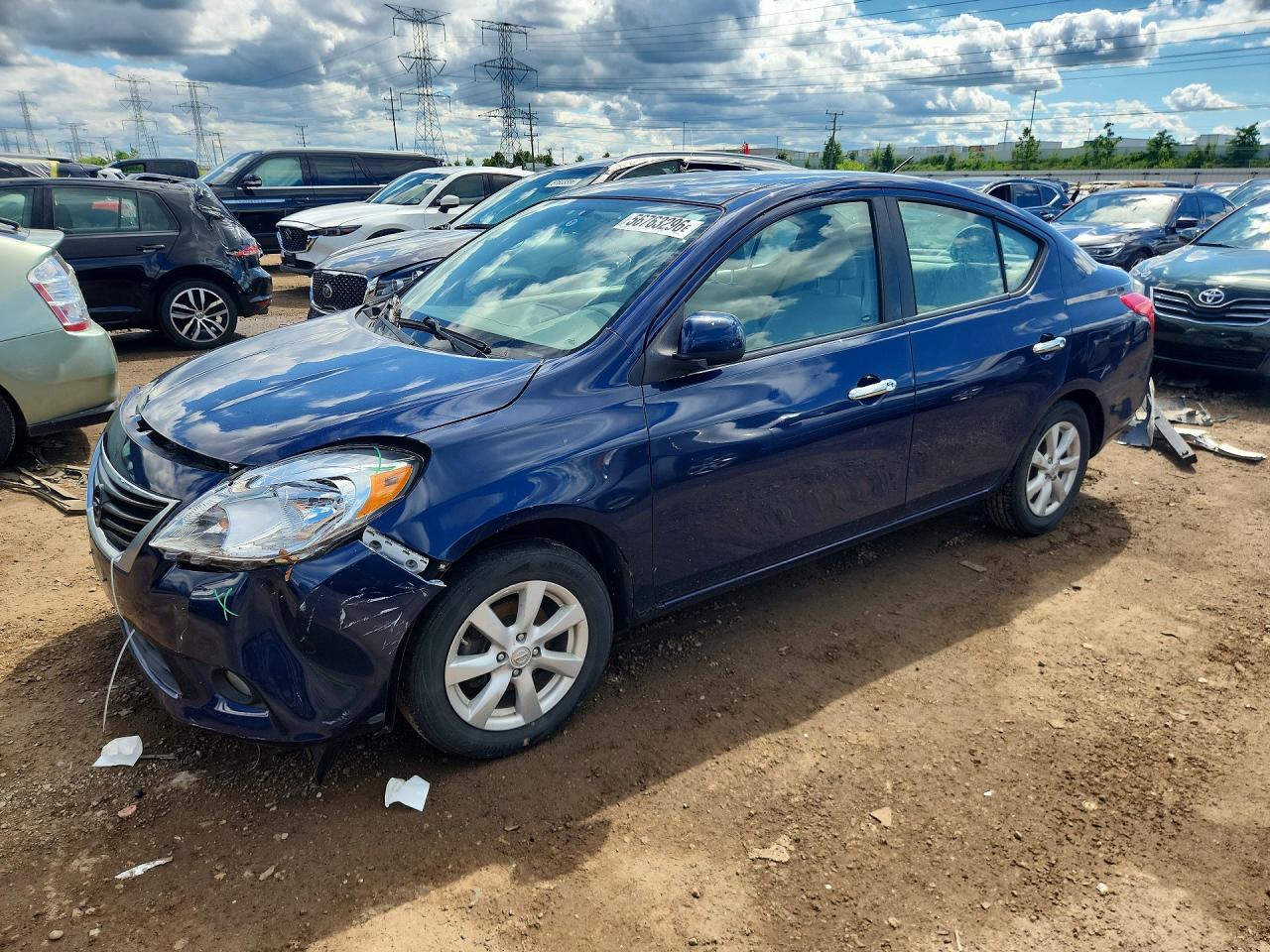 2012 Nissan Versa 1.6 S Blue vin: 3N1CN7AP5CL827845
